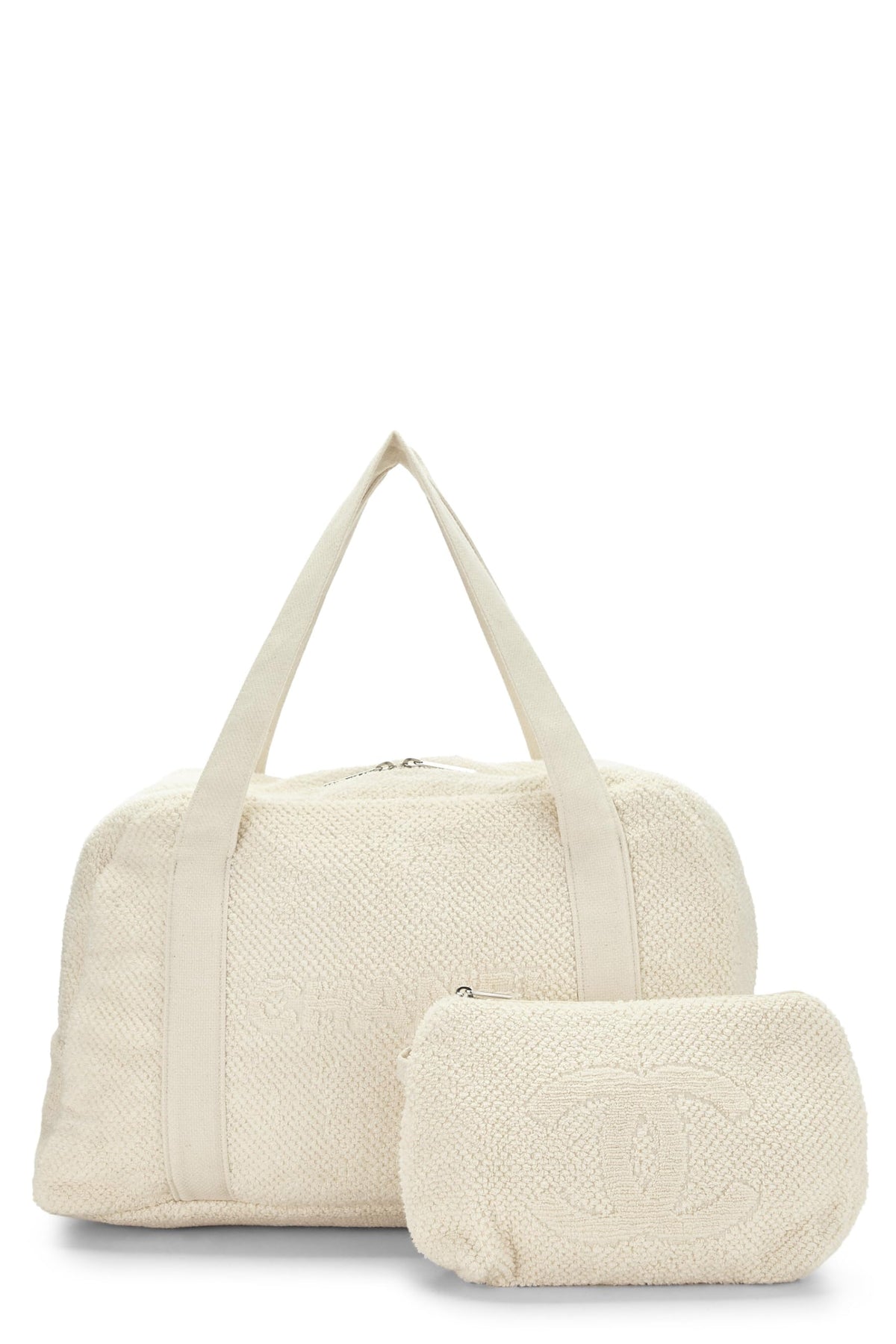 Chanel,  White Terry Cloth 'CC' Beach Set, White