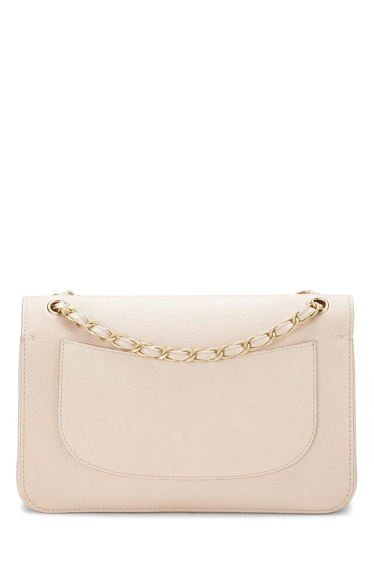 Chanel,  Pink Caviar Pure Double Flap Jumbo, Pink