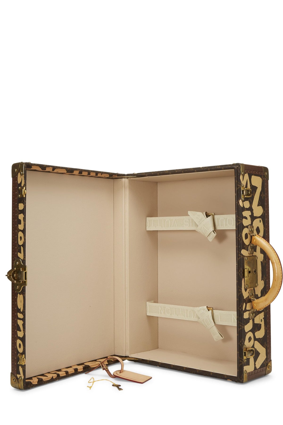 Louis Vuitton,  Stephen Sprouse x Louis Vuitton Beige Monogram Graffiti Canvas Trunk, Beige