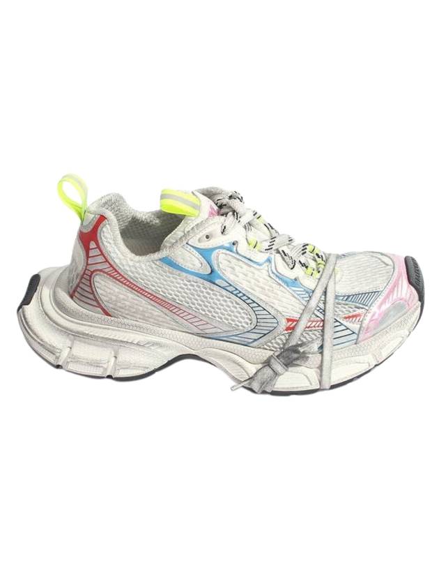 Luxury Balenciaga  3XL Leather Low Top Sneakers White Red Blue