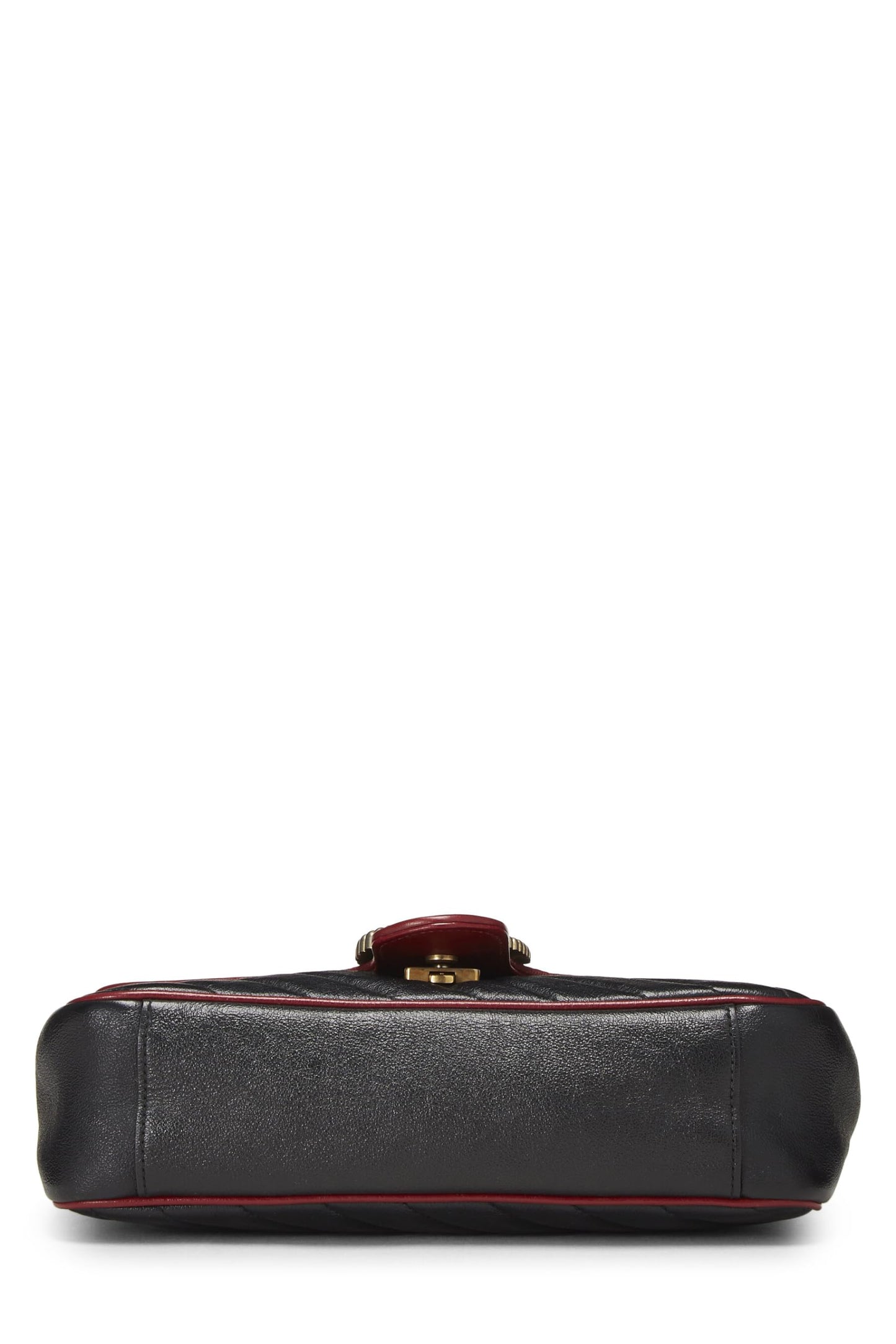 Gucci, Black Leather Torchon Marmont Shoulder Bag Small, Black