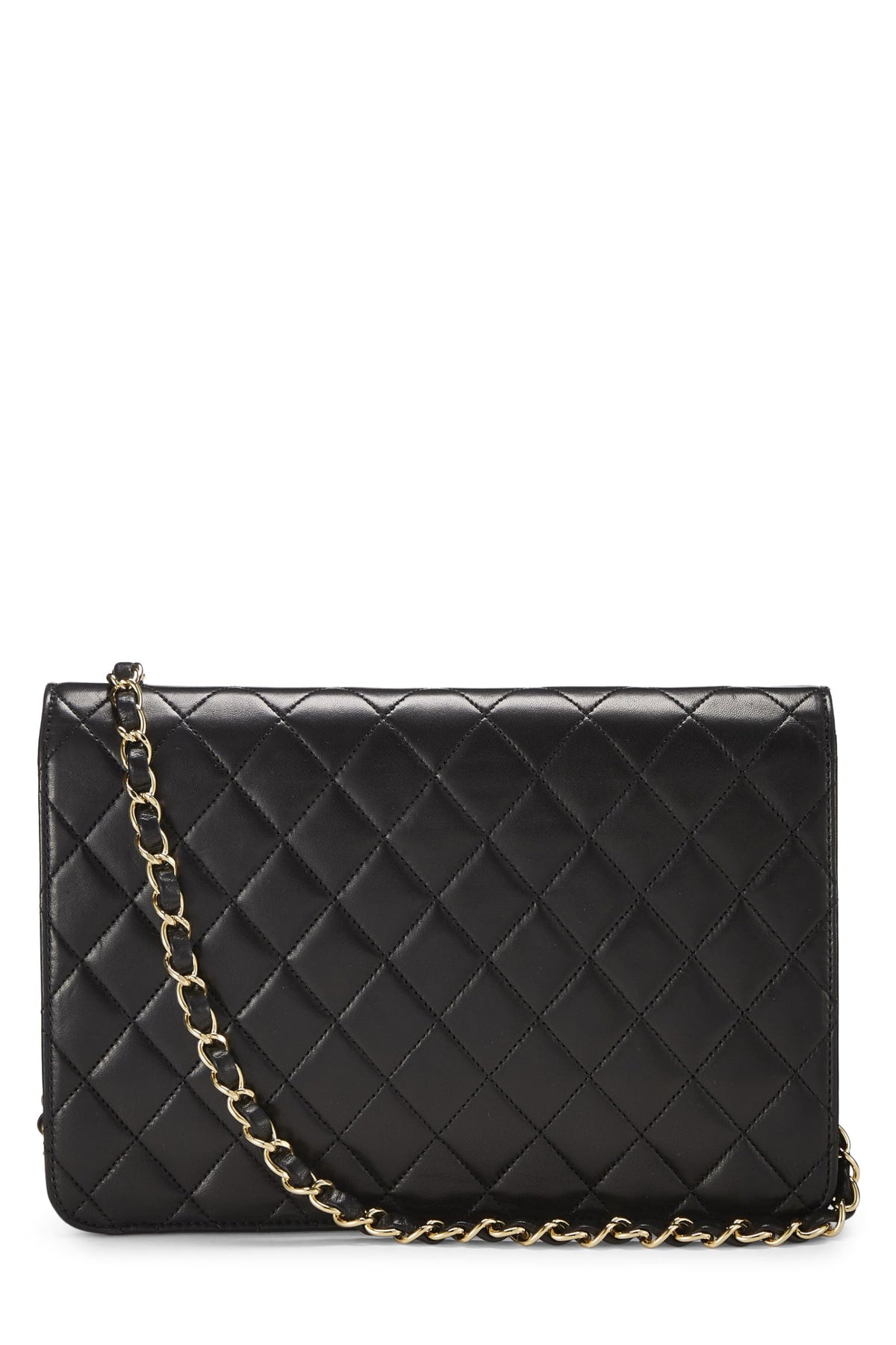 Chanel,  Black Quilted Lambskin Turnlock Ex Flap Medium, Black