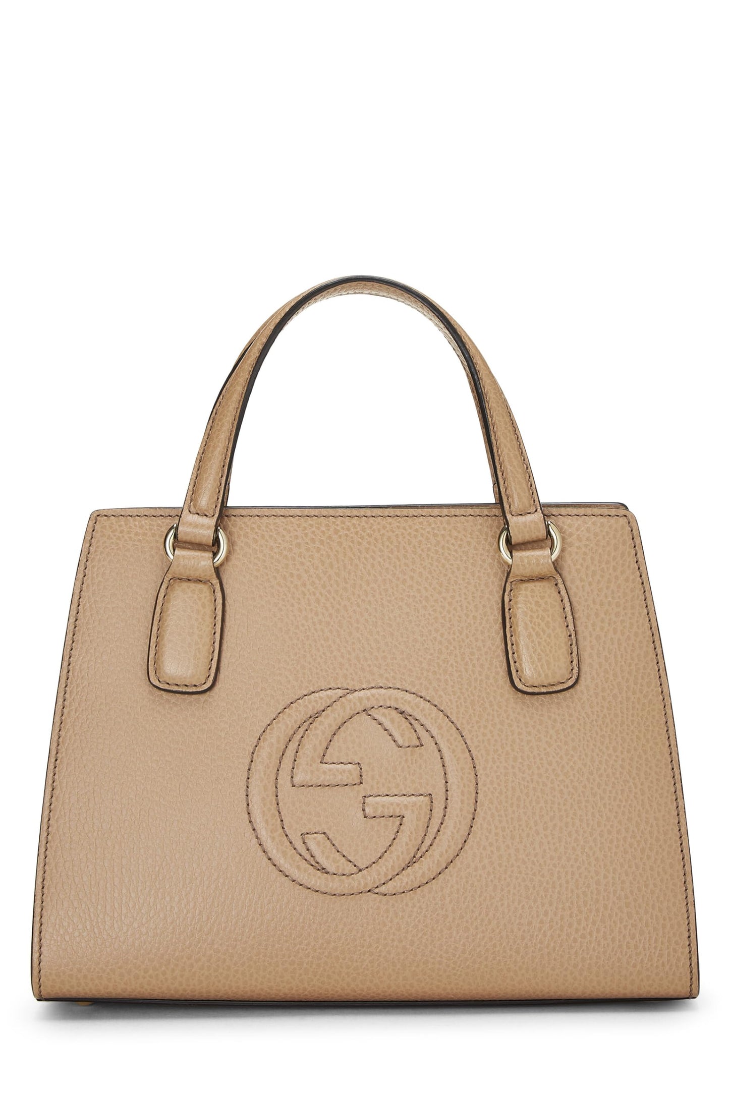 Gucci, Beige Grained Leather Soho Handbag, Beige
