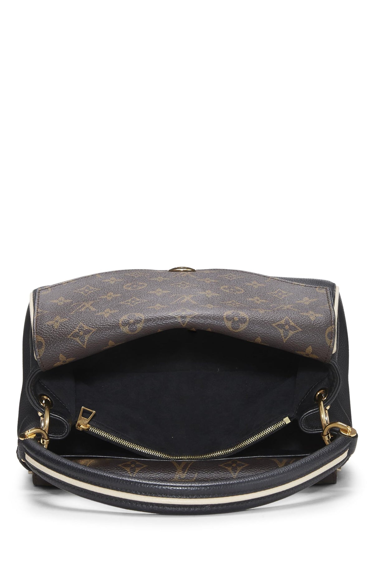 Louis Vuitton,  Black Monogram Leather Double V Bag, Black
