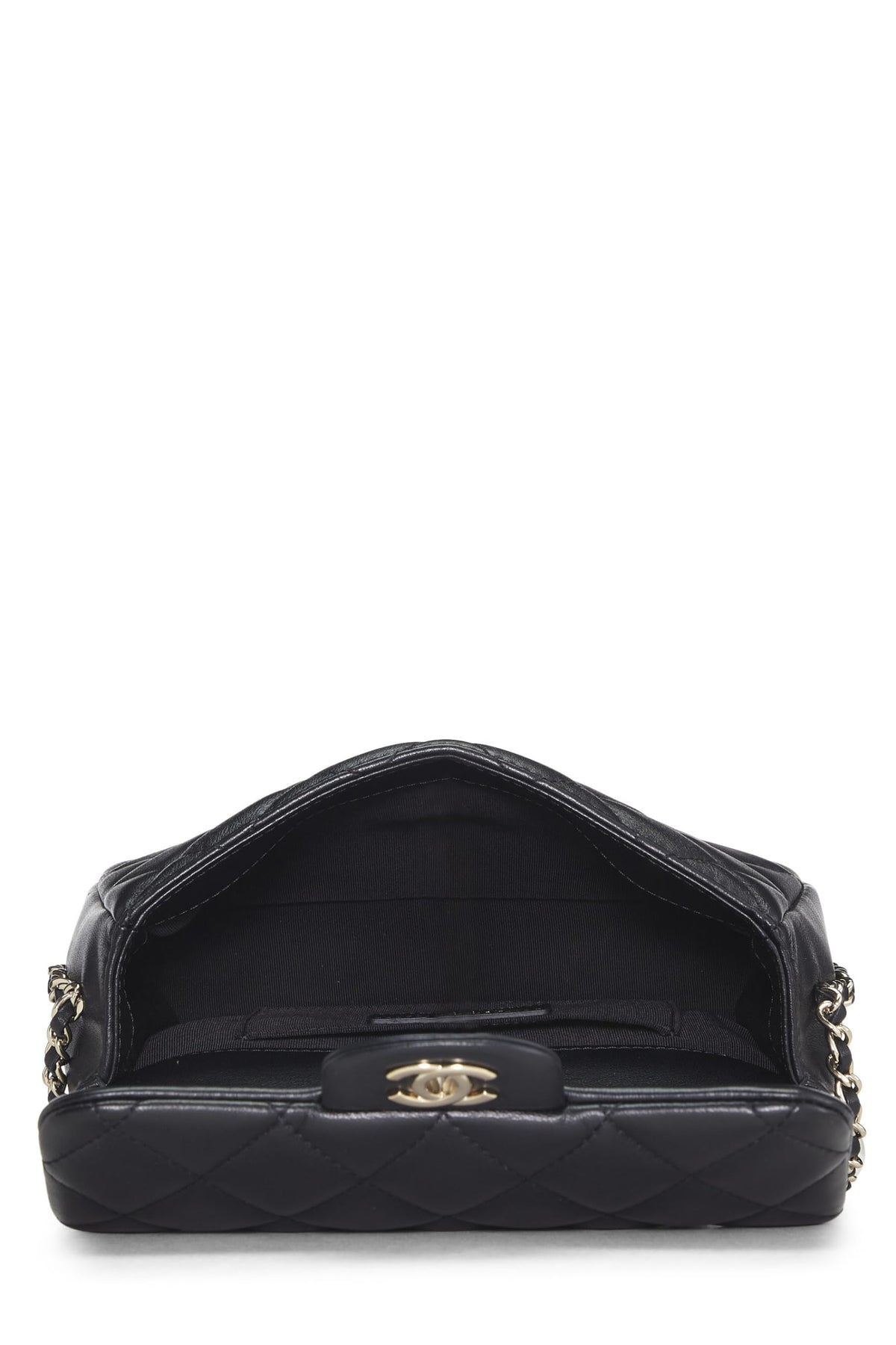 Chanel,  Black Lambskin My Precious Pearls Flap Bag Small, Black