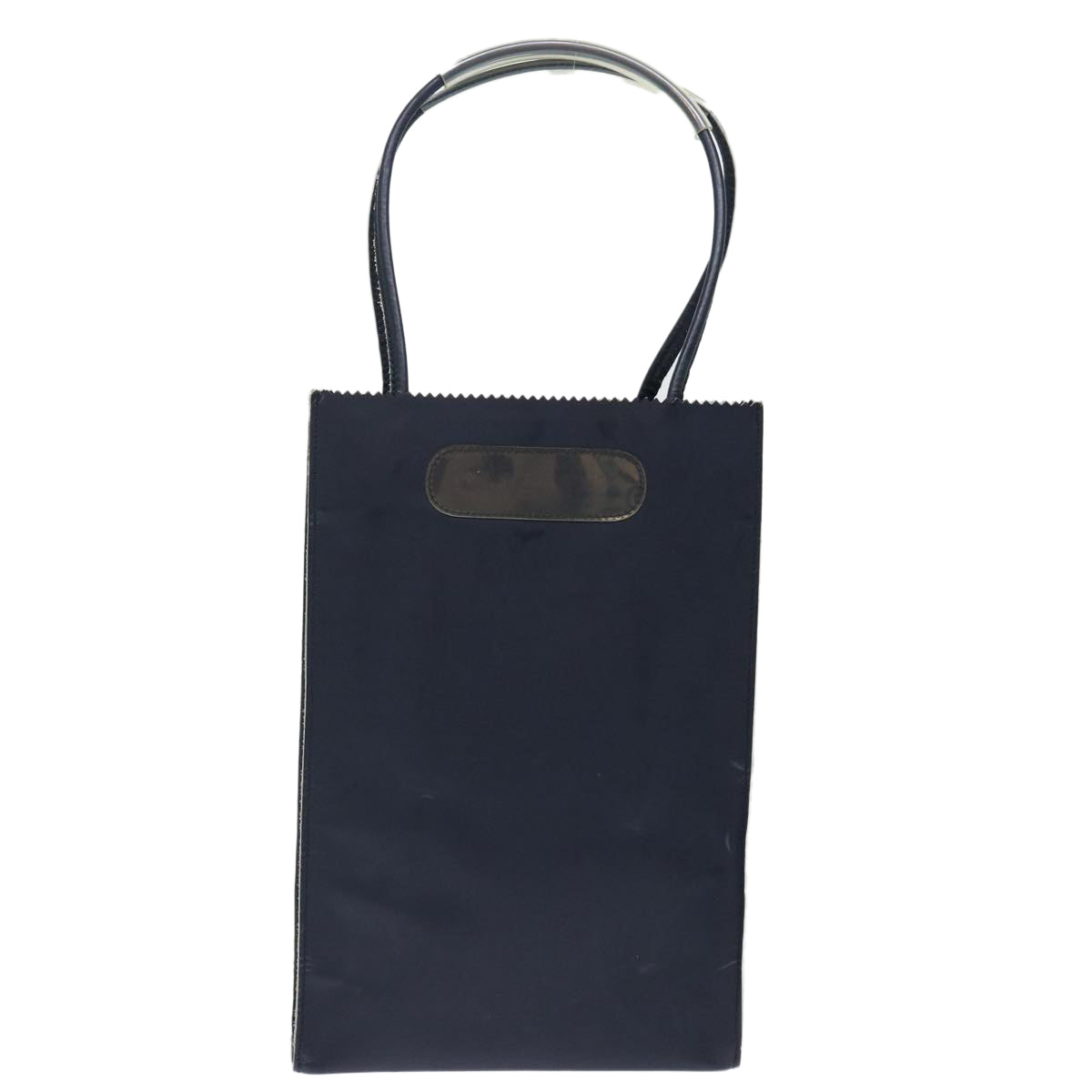 Top Quality Chanel Hand Bag Enamel Navy CC Auth 71573