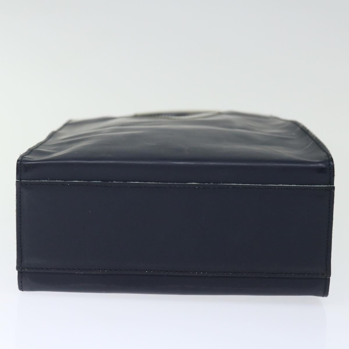Top Quality Chanel Hand Bag Enamel Navy CC Auth 71573