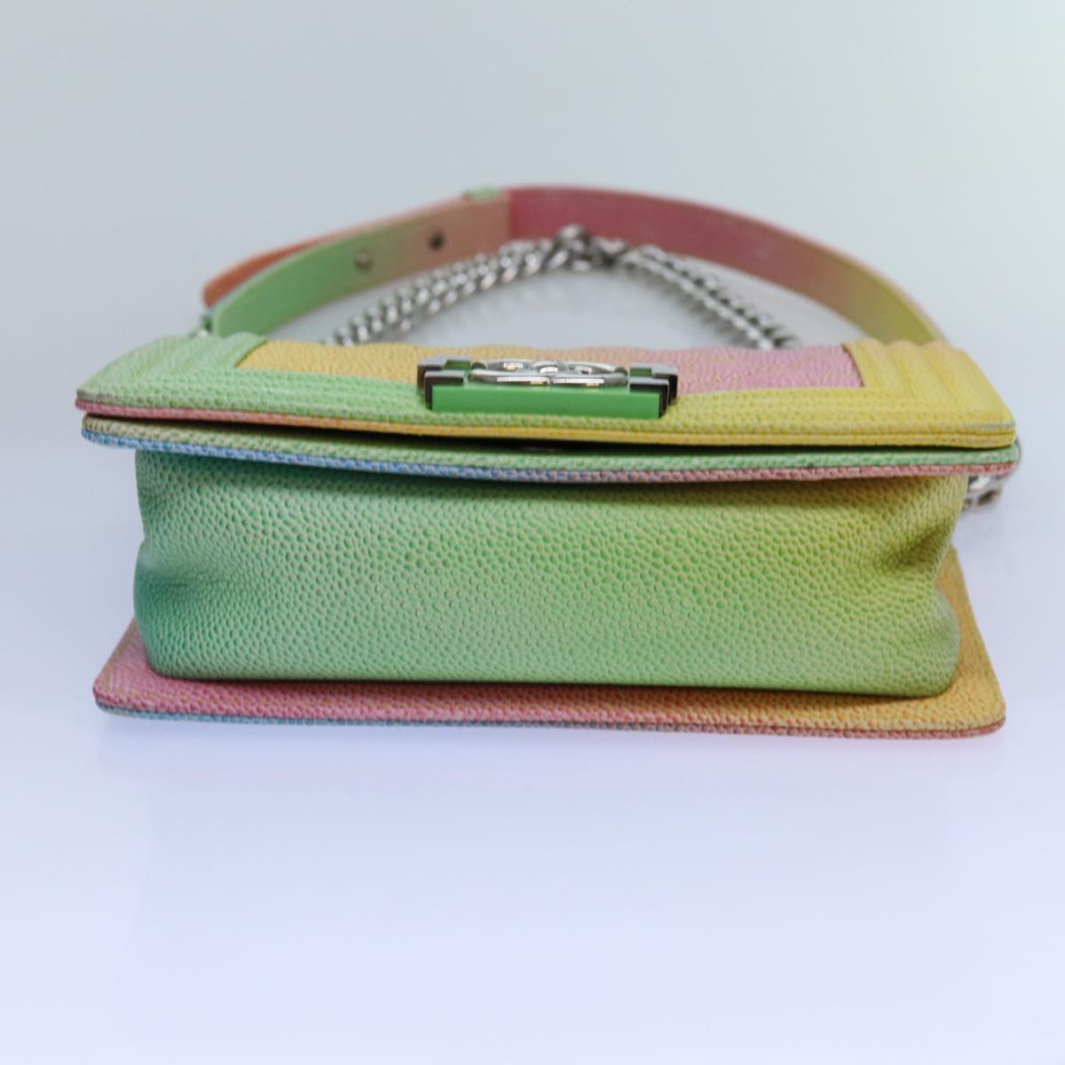 Top Quality Chanel Matelasse Boy  Chain Shoulder Bag Leather Rainbow CC Auth 71579S