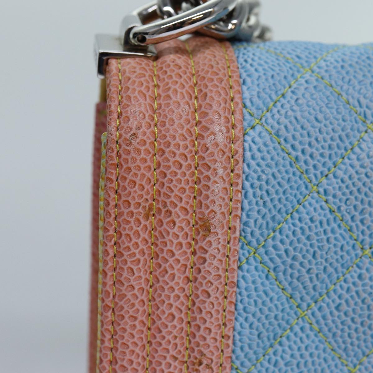 Top Quality Chanel Matelasse Boy  Chain Shoulder Bag Leather Rainbow CC Auth 71579S