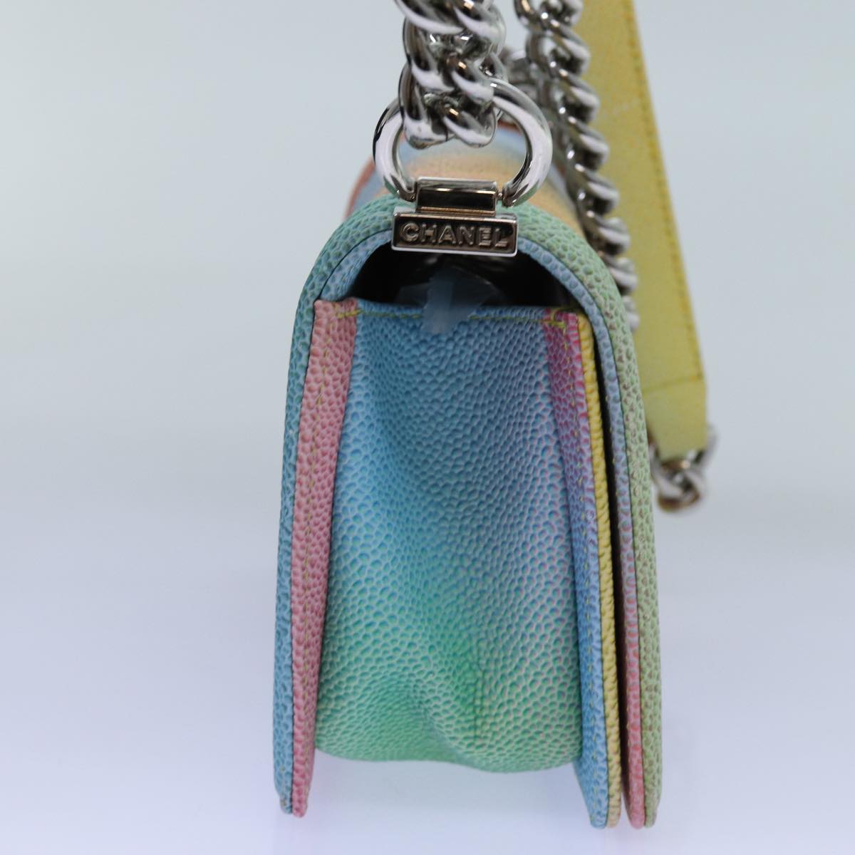 Top Quality Chanel Matelasse Boy  Chain Shoulder Bag Leather Rainbow CC Auth 71579S