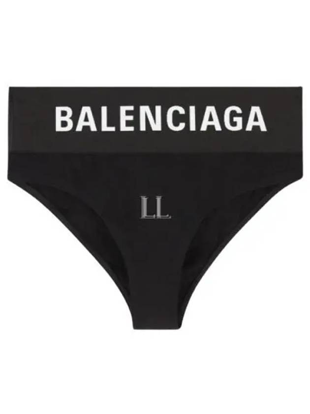 Luxury Balenciaga  Logo Elastic Briefs Black