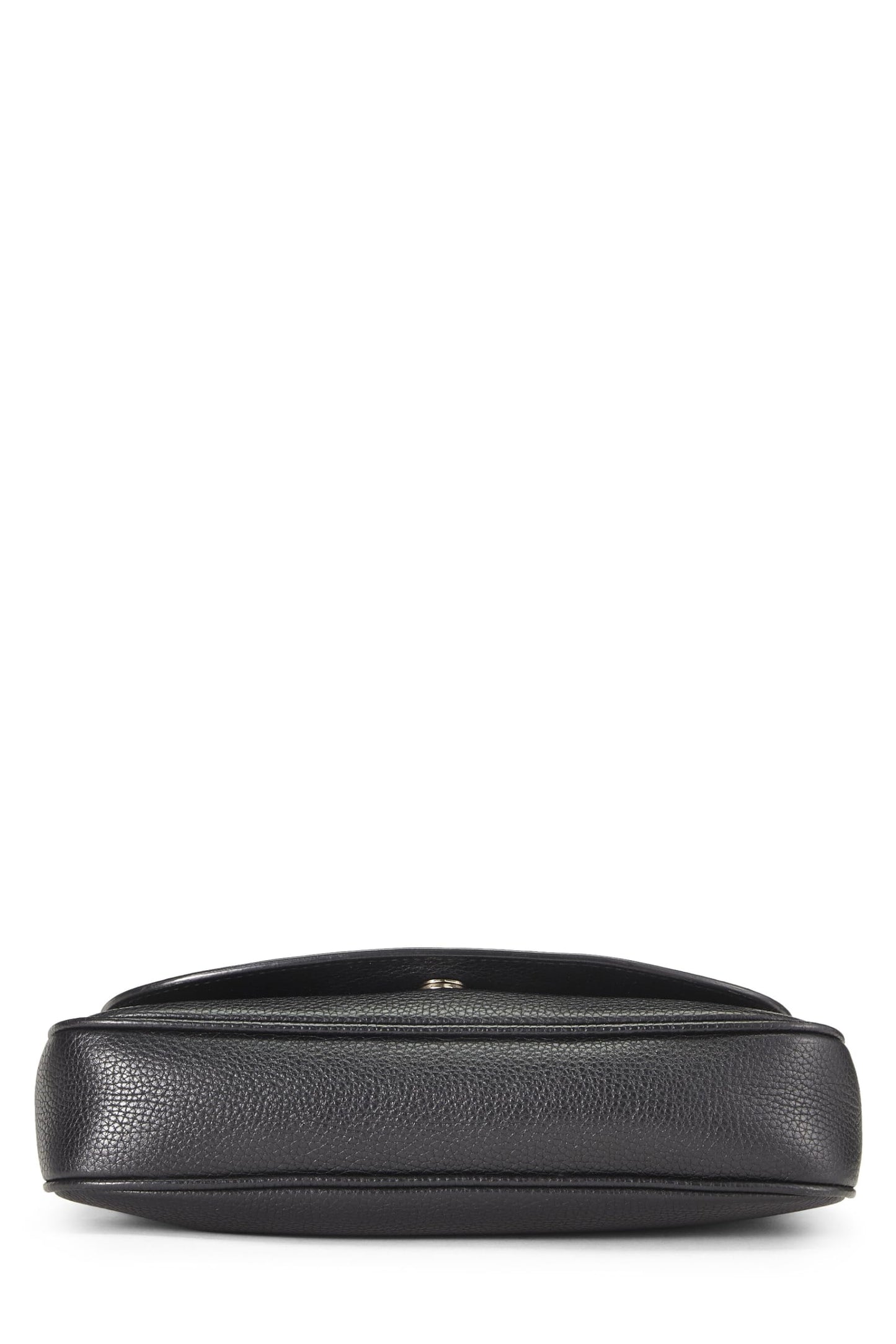Gucci, Black Grained Leather Soho Chain Flap Crossbody, Black