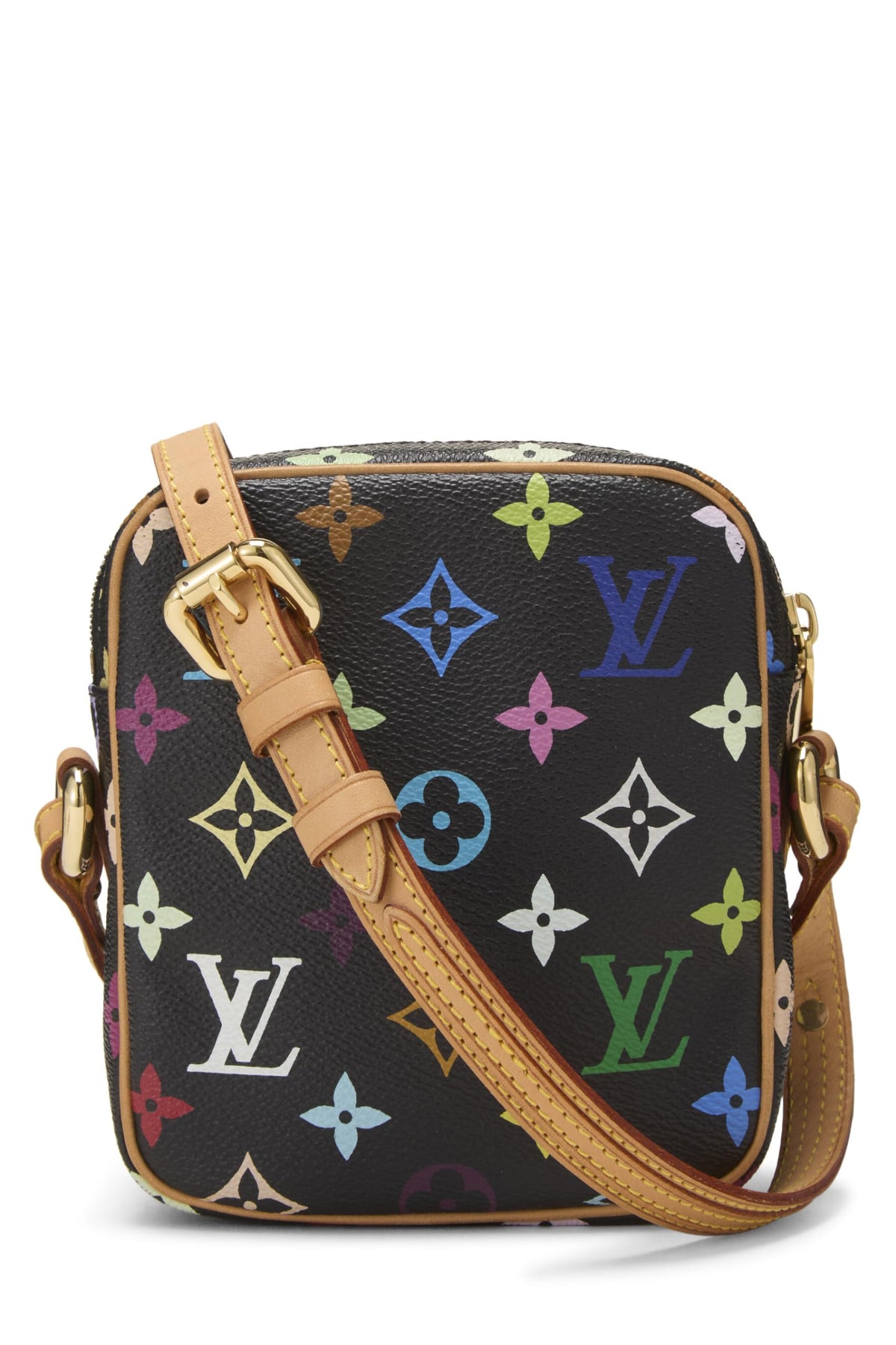 Louis Vuitton,  Takashi Murakami x Louis Vuitton Black Monogram Multicolore Rift, Black