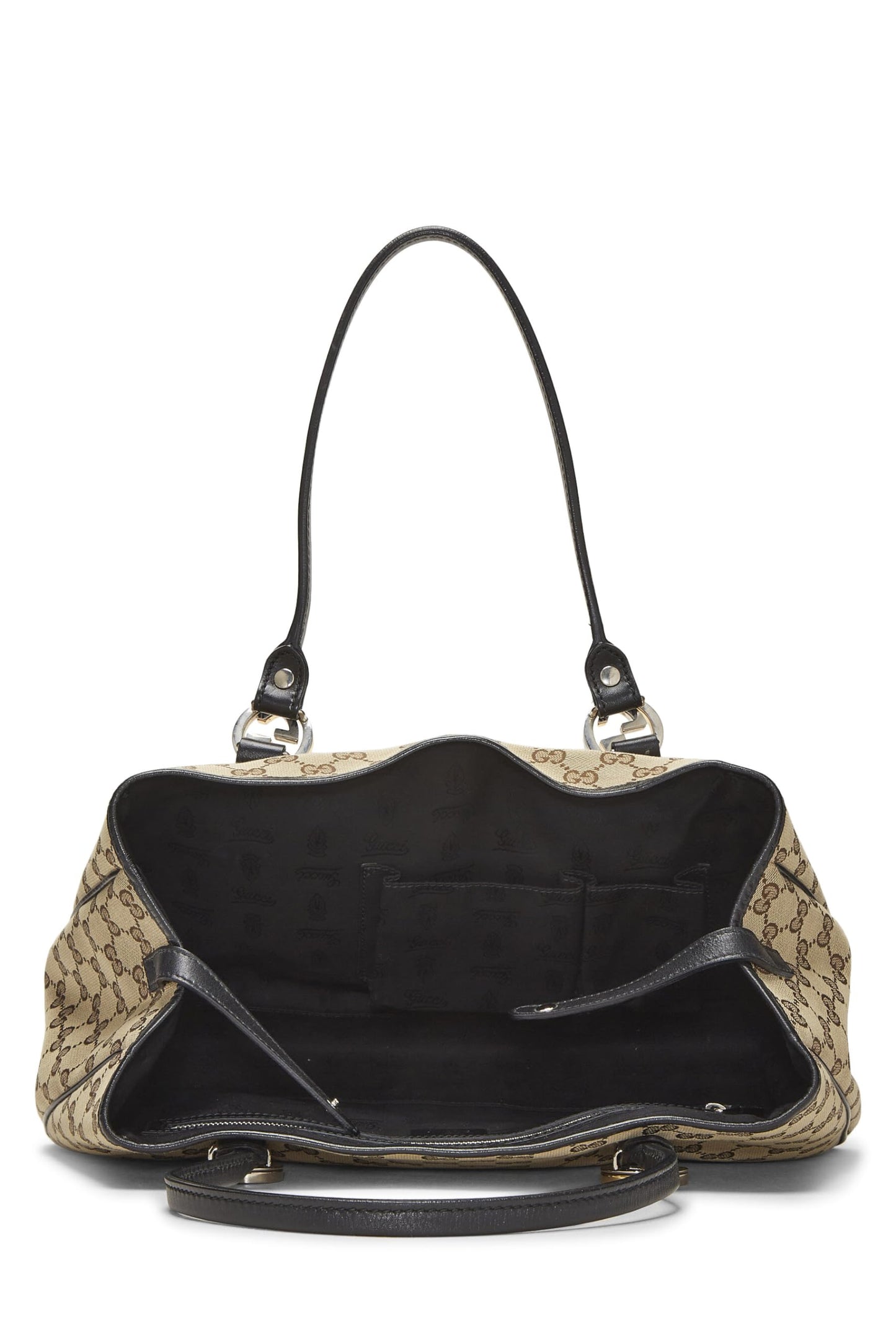 Gucci, Black Original GG Canvas Twins Tote, Black