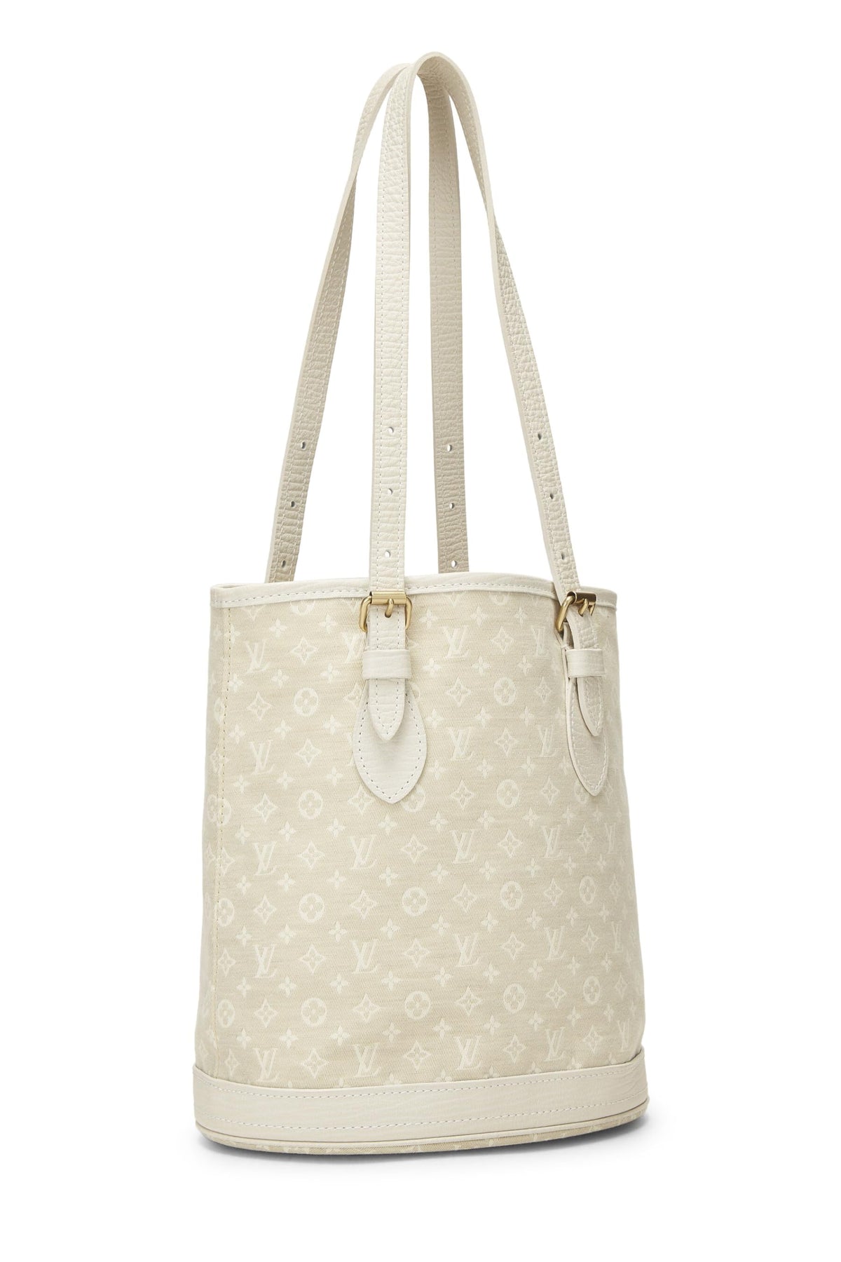 Louis Vuitton,  Beige Monogram Mini Lin Bucket PM, Beige