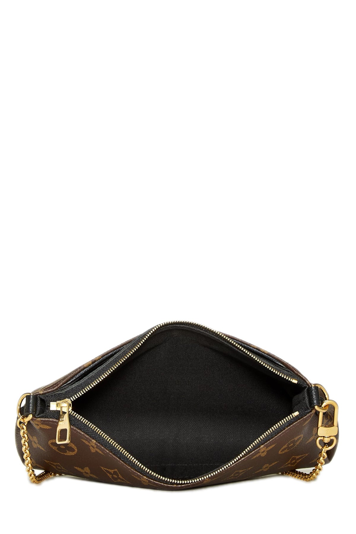 Louis Vuitton,  Black Monogram Canvas Pallas Clutch, Black