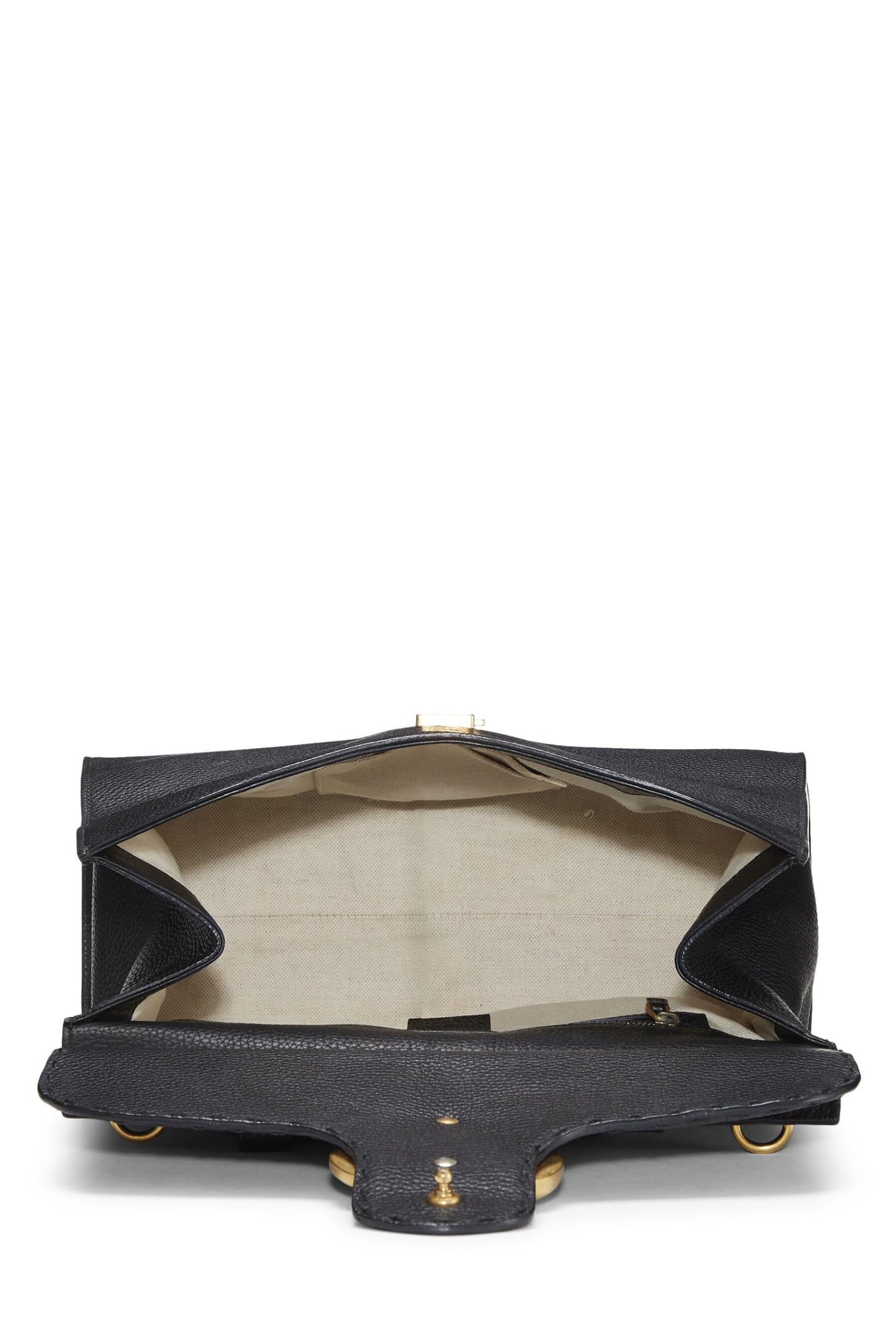 Gucci, Black Leather GG Marmont Top Handle Bag Small, Black