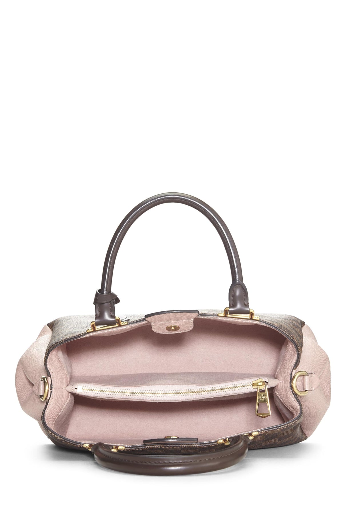 Louis Vuitton,  Damier Ebene Canvas & Pink Leather Brittany, Pink
