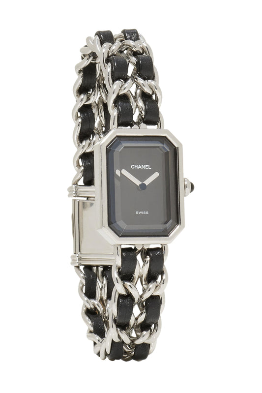 Chanel,  Black & Silver Premiere Watch Medium, Black