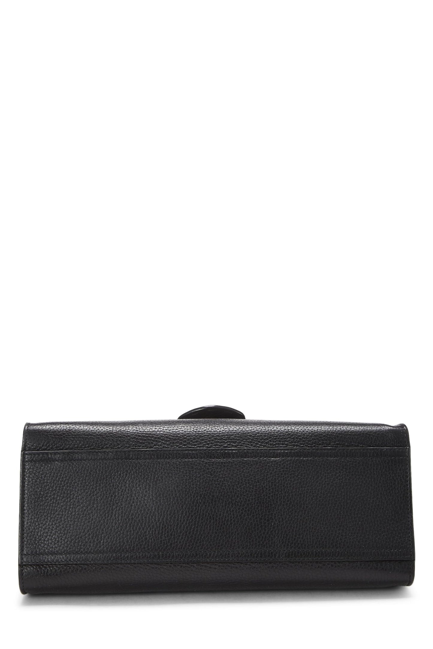 Gucci, Black Leather GG Marmont Top Handle Flap Bag Small, Black