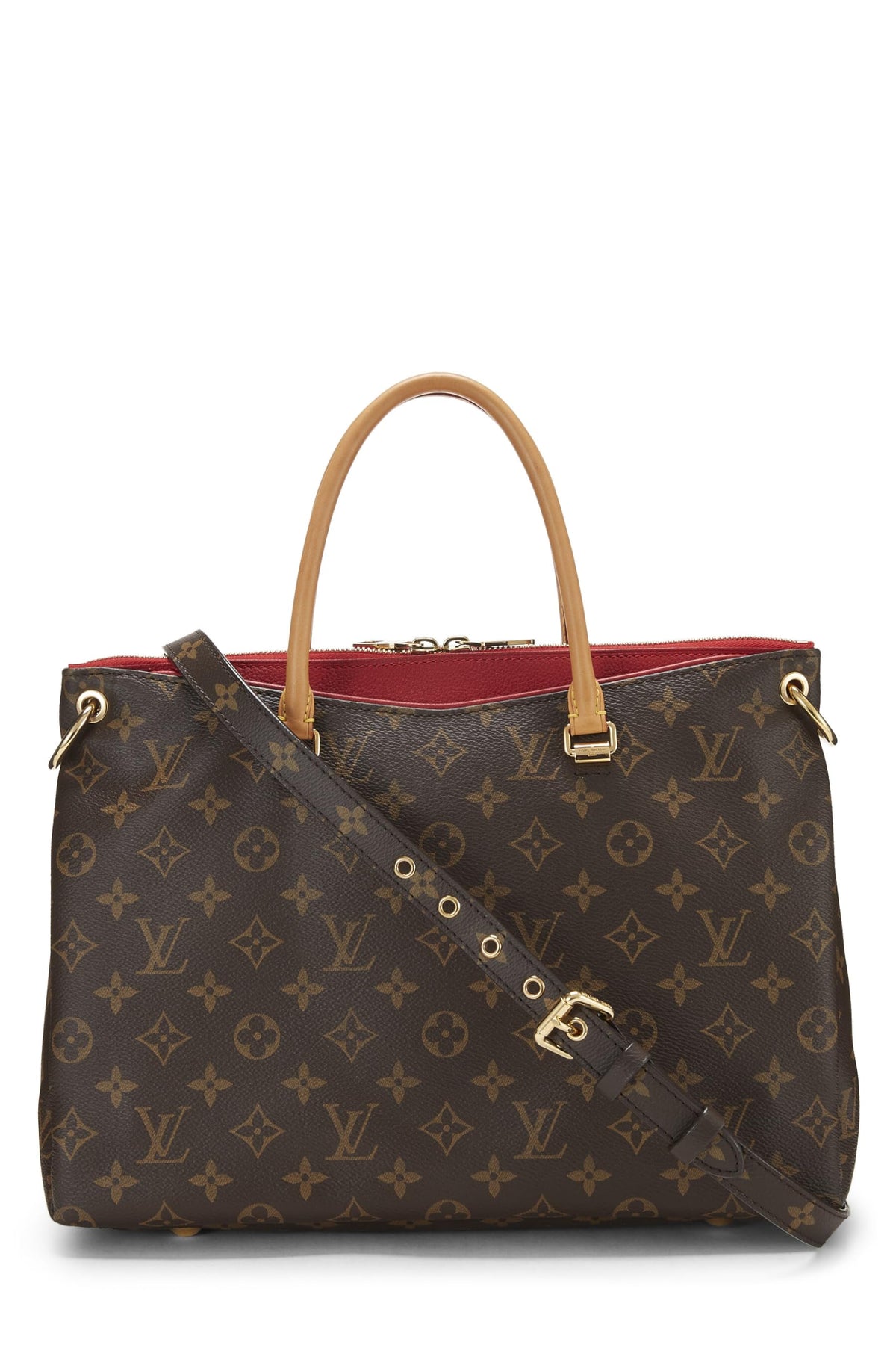 Louis Vuitton,  Red Monogram Canvas Pallas, Red