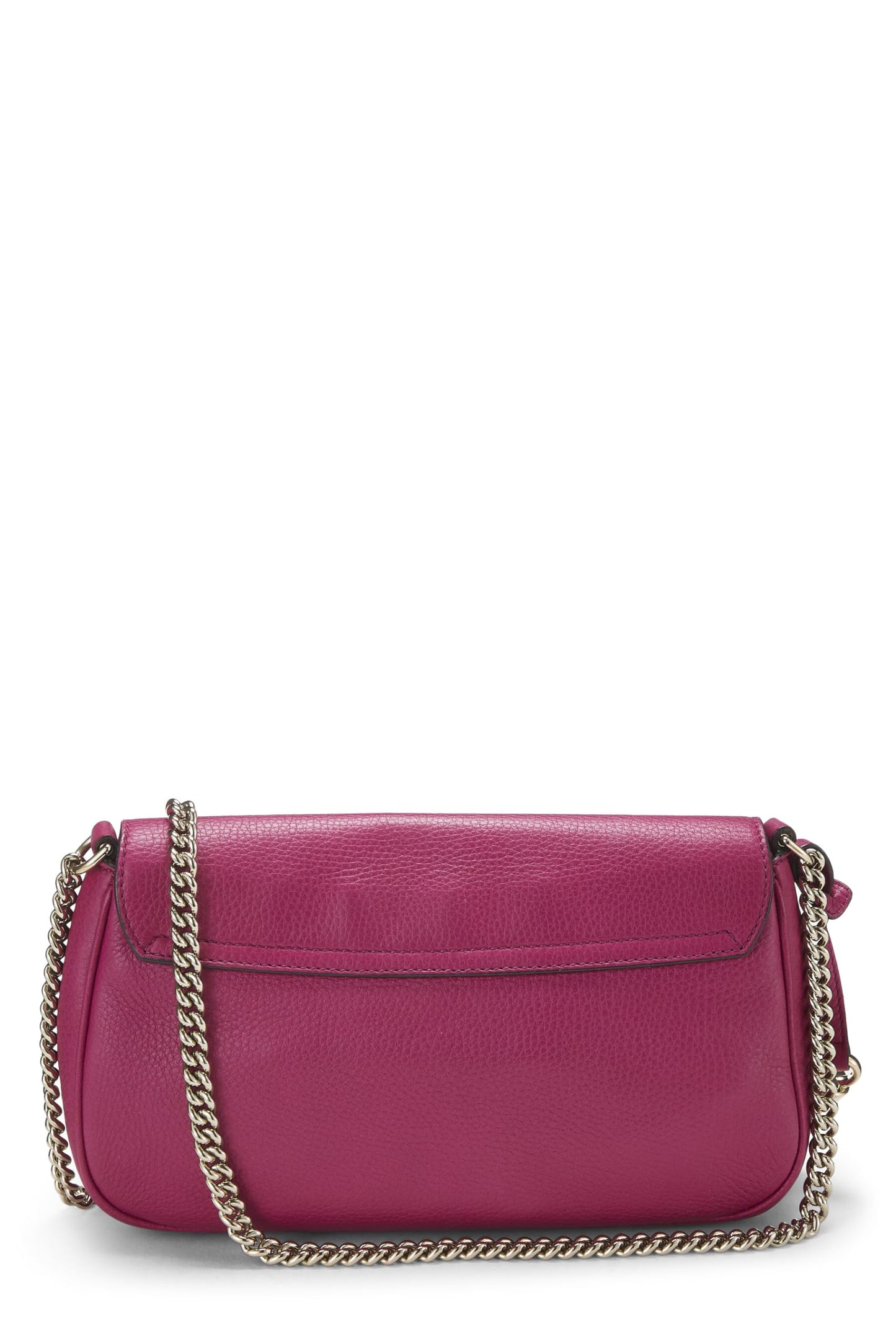 Gucci, Pink Grained Leather Soho Chain Flap Crossbody, Pink