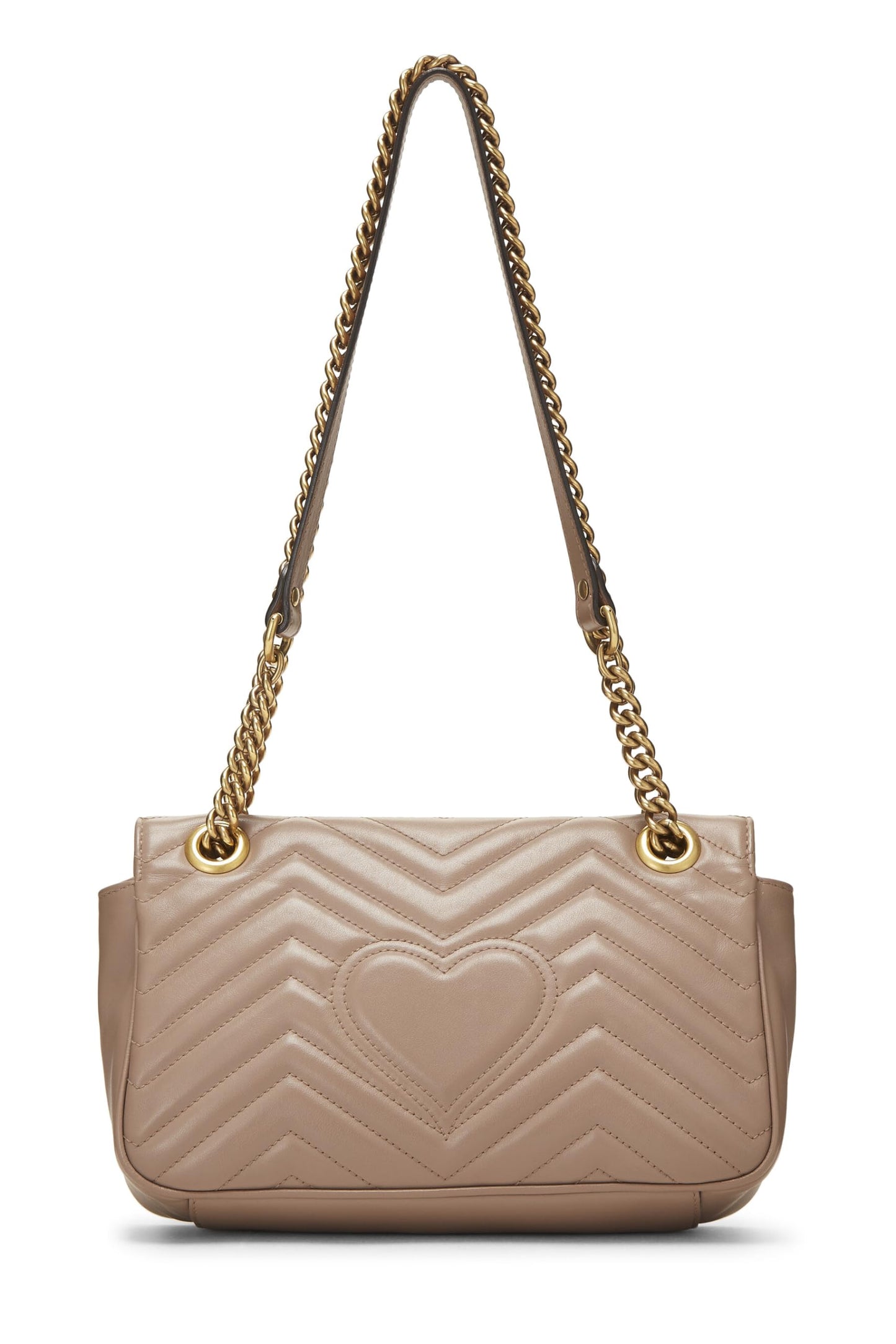 Gucci, Pink Leather GG Marmont Shoulder Bag Small, Pink