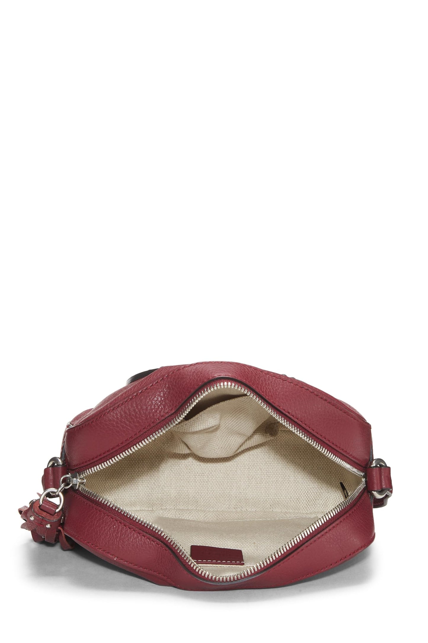 Gucci, Burgundy Grained Leather Studded Soho Disco, Burgundy