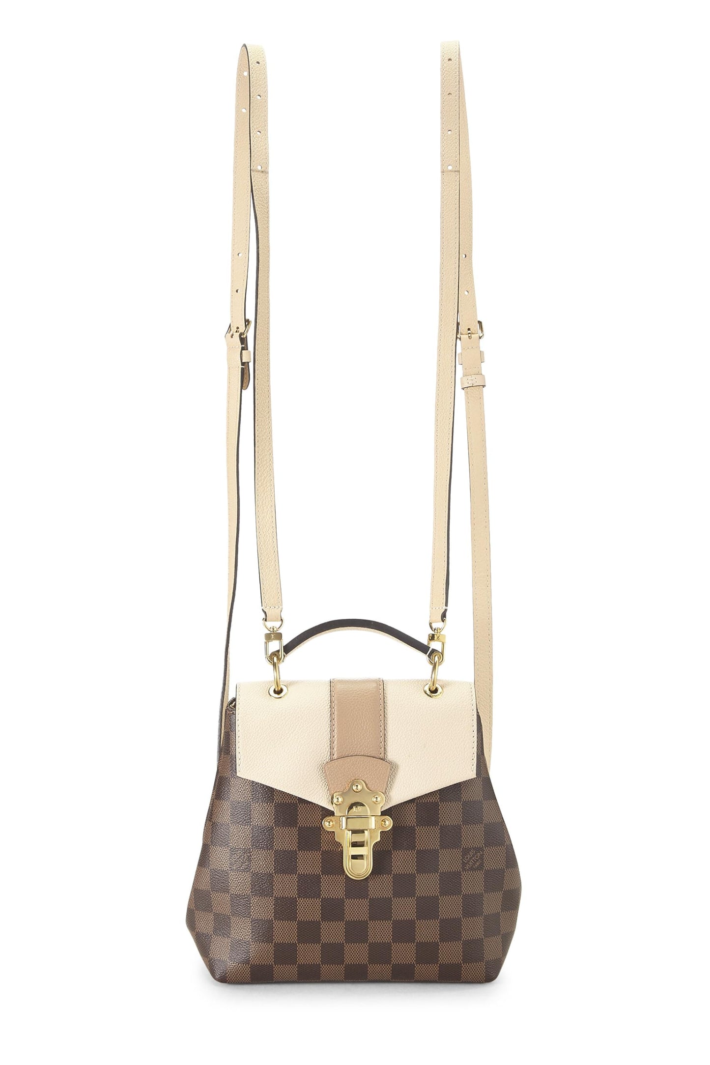 Louis Vuitton,  Cream Damier Ebene Clapton Backpack, Beige