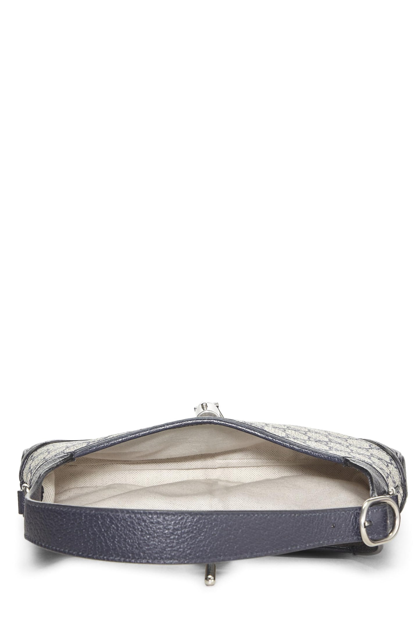 Gucci, Navy GG Supreme Canvas Web Jackie Shoulder Bag, Navy
