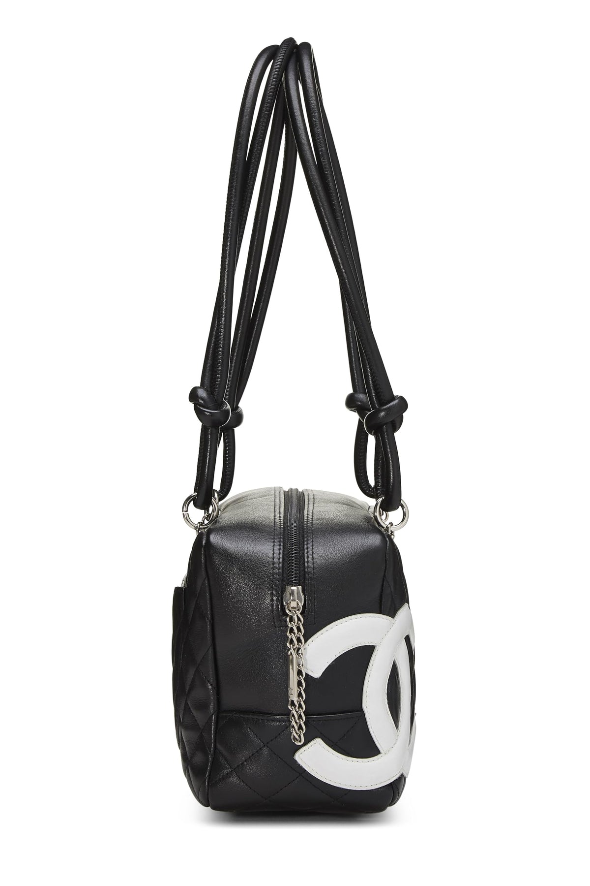 Chanel,  Black Calfskin Cambon Ligne Bowler, Black