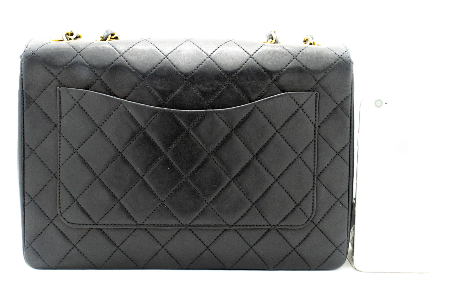 CHANEL Vintage Classic Chain Shoulder Bag Single Flap Quilted Lamb