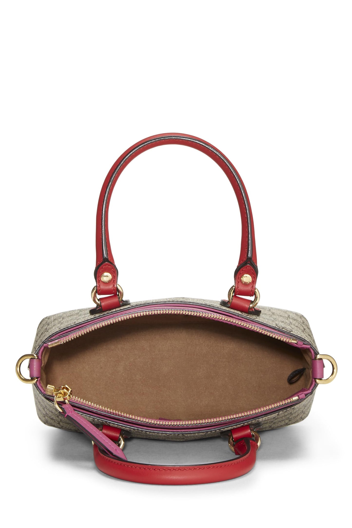 Gucci, Pink & Red GG Supreme Canvas Tote Small, Multi