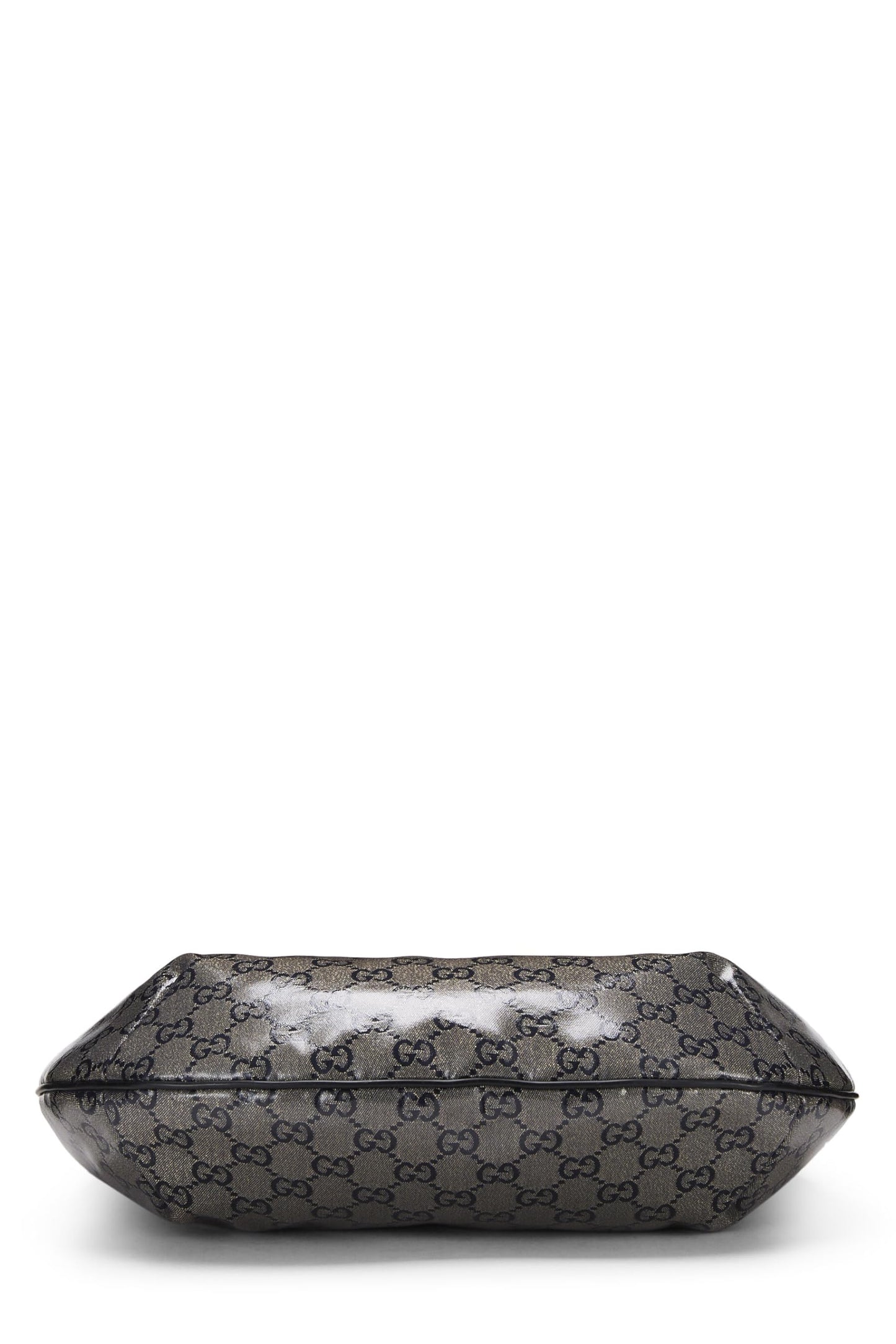 Gucci, Black Crystal Canvas Web Round Messenger Bag, Black