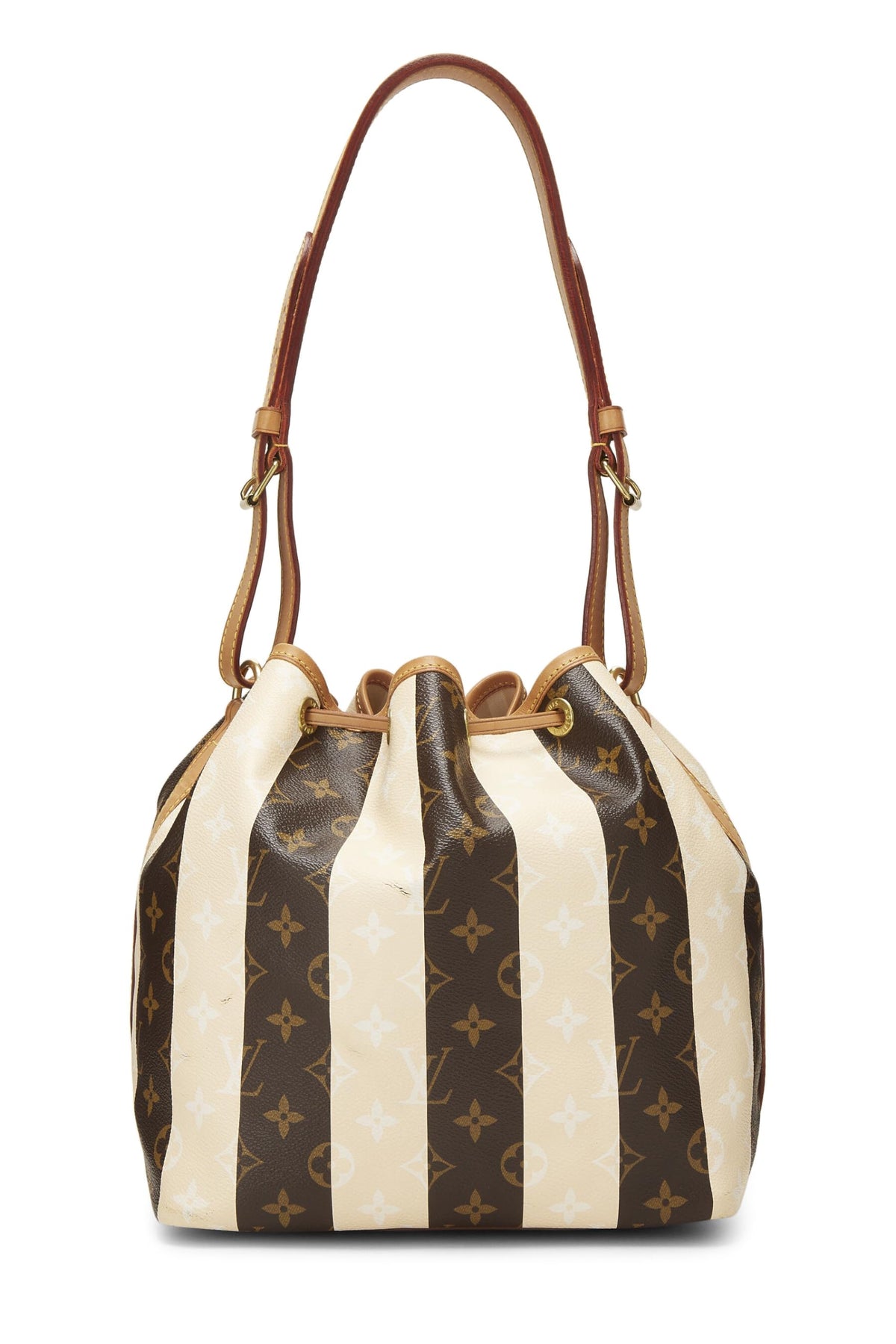 Louis Vuitton,  Monogram Canvas Cream Rayures Noé Petite, Cream