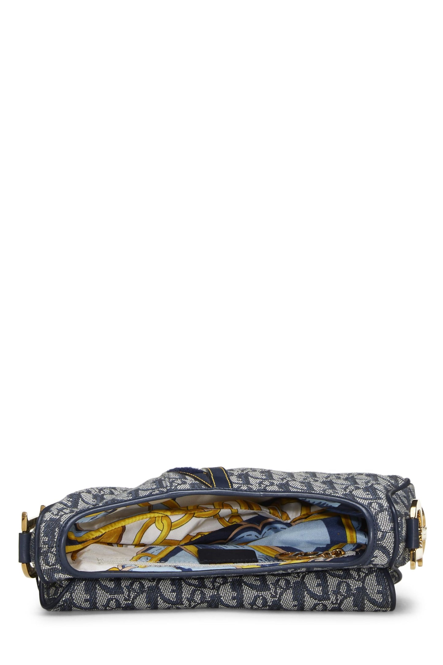 Dior,  Navy Trotter Canvas Saddle Bag Mini, Navy
