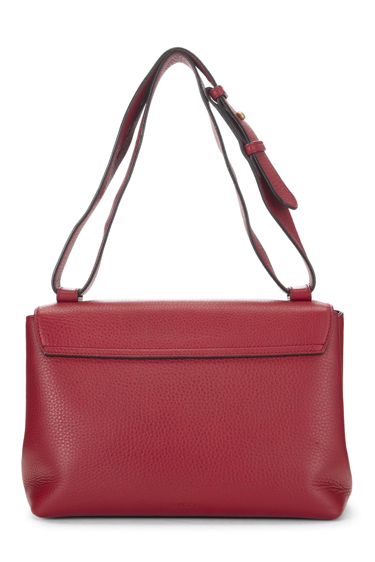 Gucci, Red Leather GG Marmont Shoulder Bag, Red