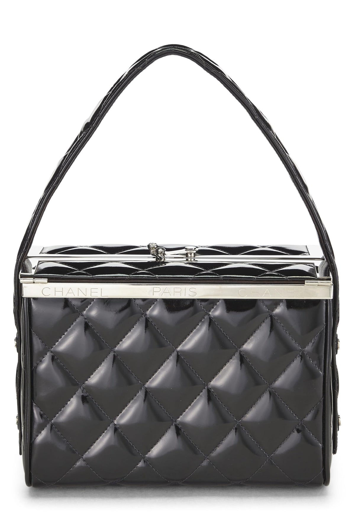 Chanel,  Black Patent Leather Box Vanity, Black