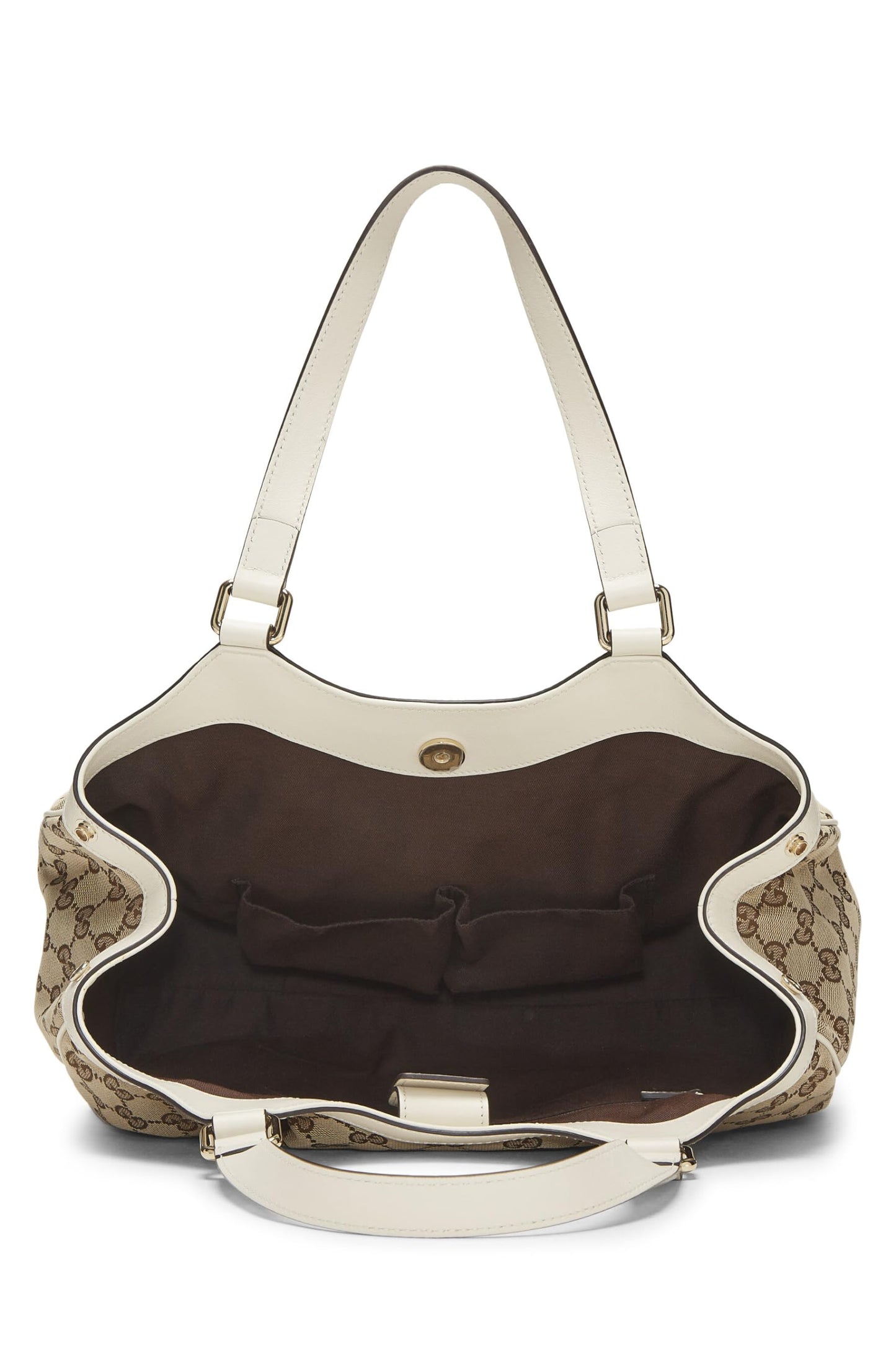 Gucci, Cream Original GG Canvas Sukey Tote, White