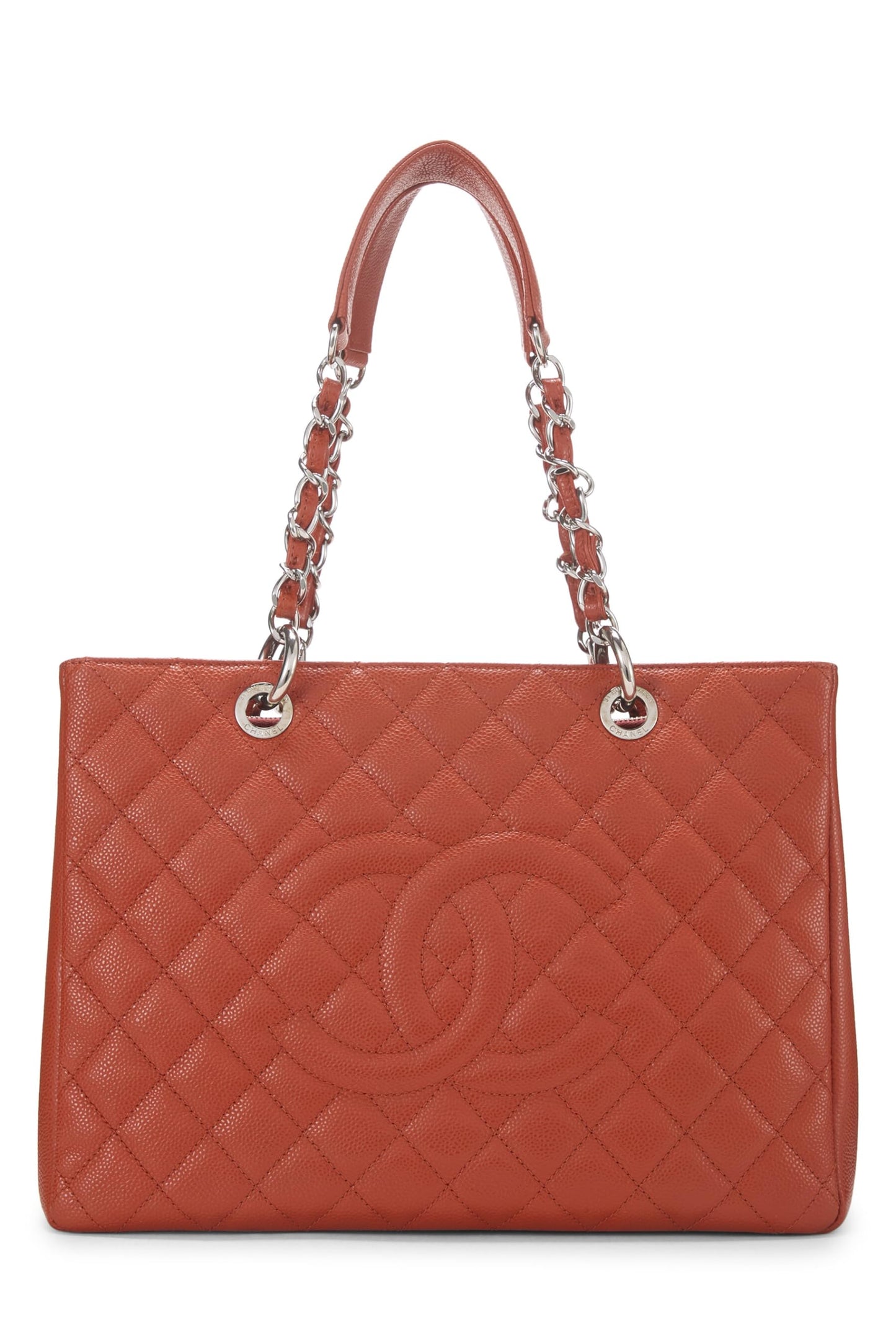 Chanel,  Orange Caviar Grand Shopping Tote (GST), Orange