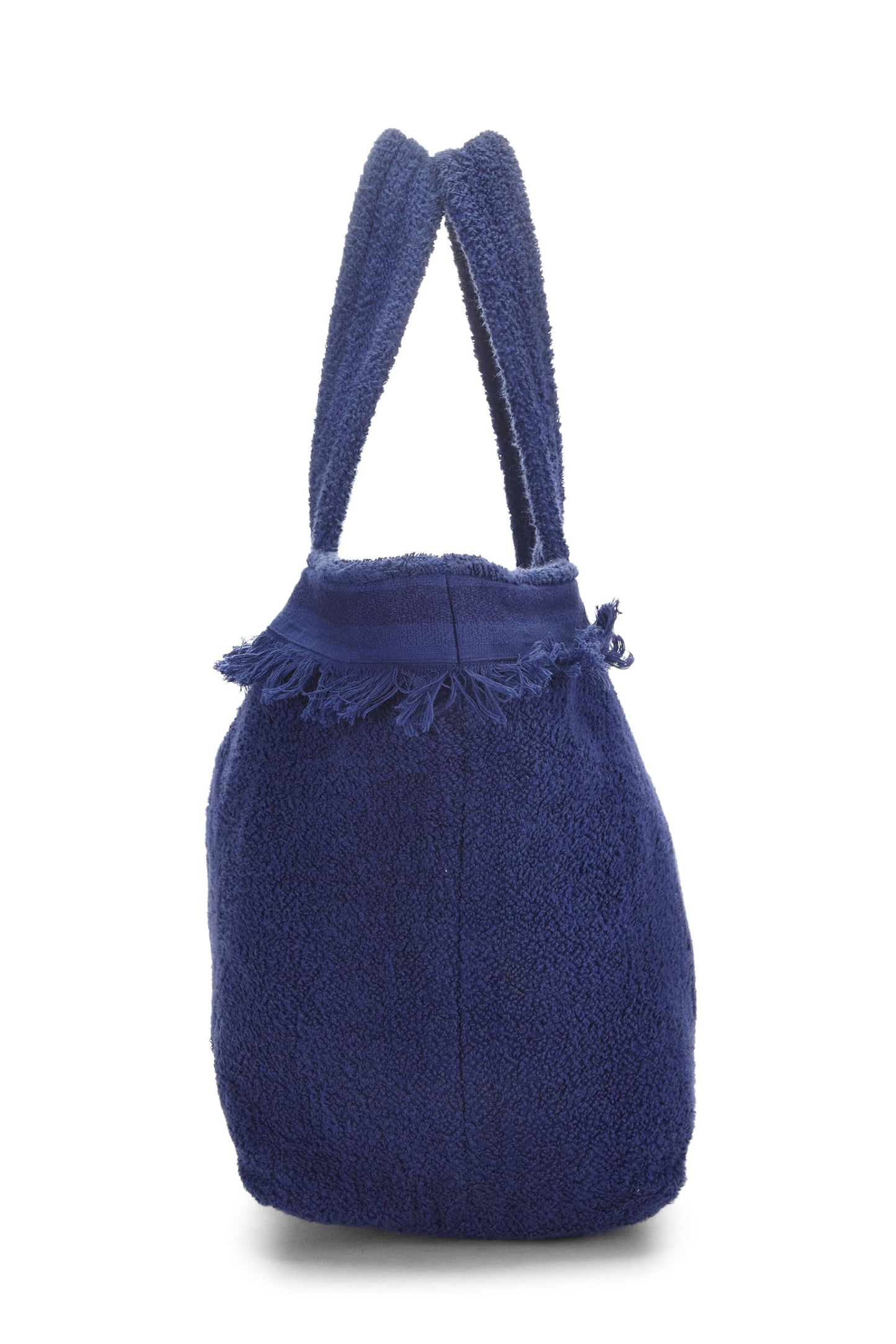 Chanel,  Blue Terry Cloth 'CC' Beach Tote Large, Blue