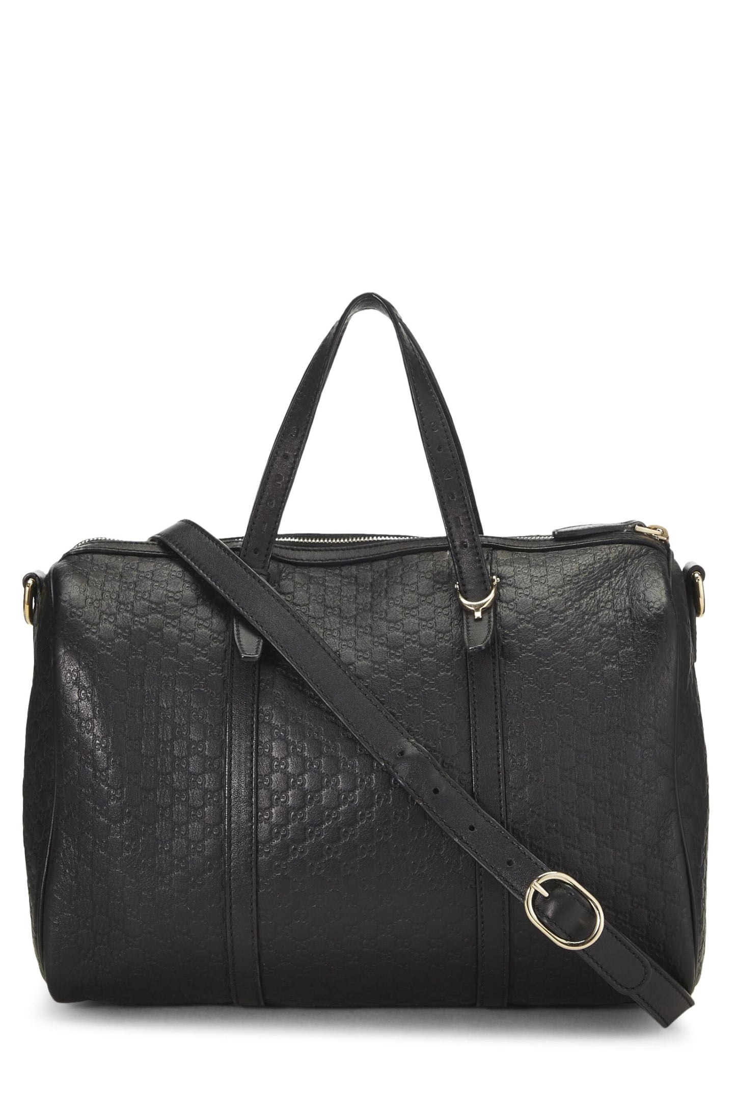 Gucci, Black Microguccissima Leather Boston Bag, Black