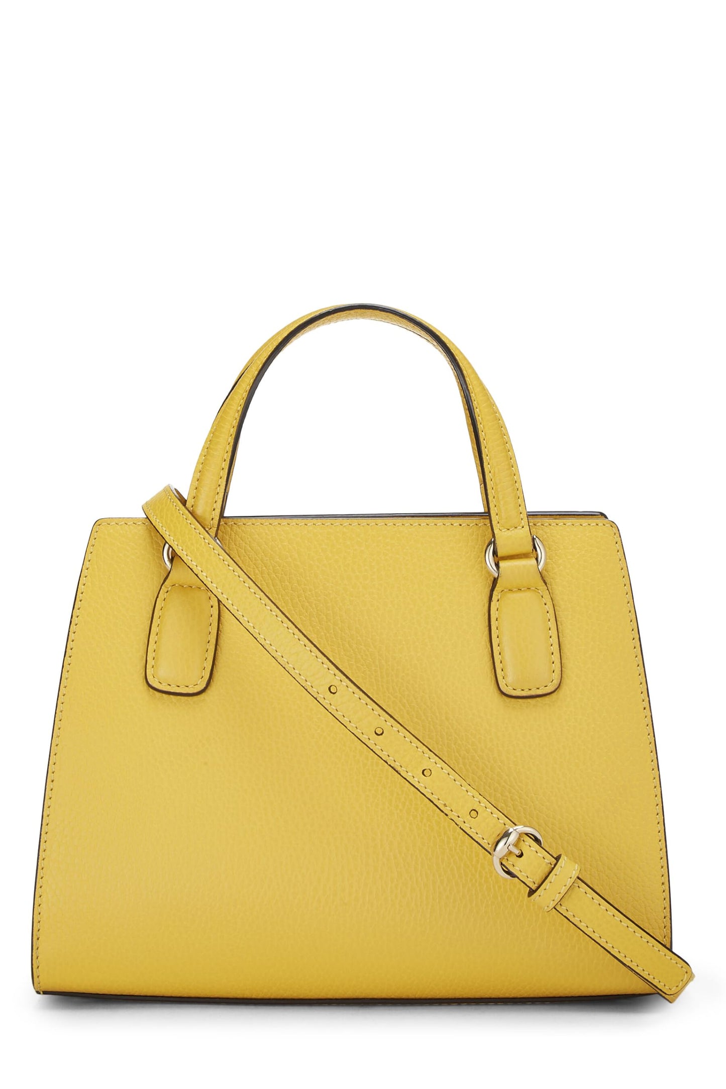 Gucci, Yellow Grained Leather Soho Handbag, Yellow