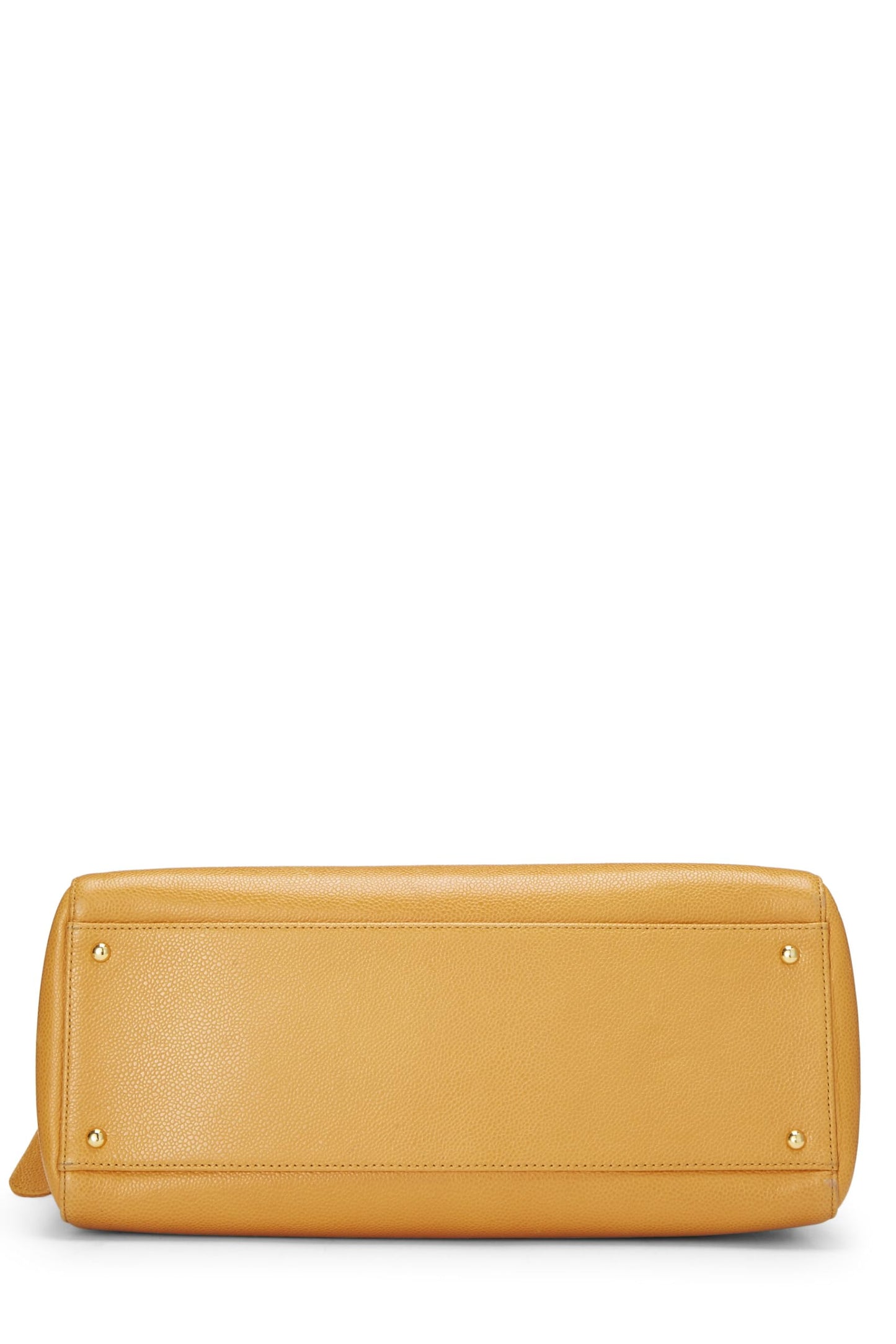 Chanel,  Orange Caviar Zip Tote Small, Orange