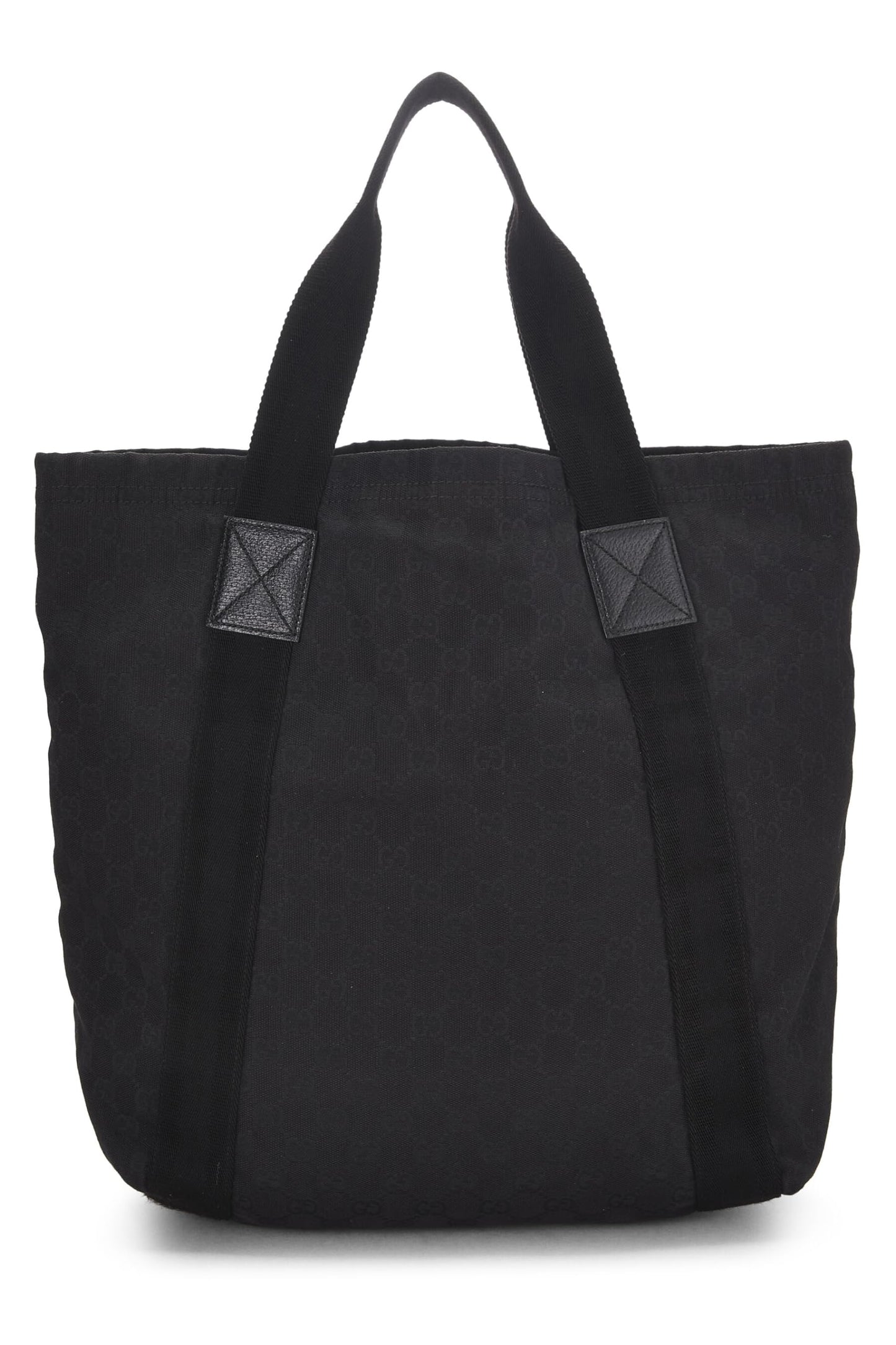 Gucci, Black Original GG Canvas Flat Tote, Black
