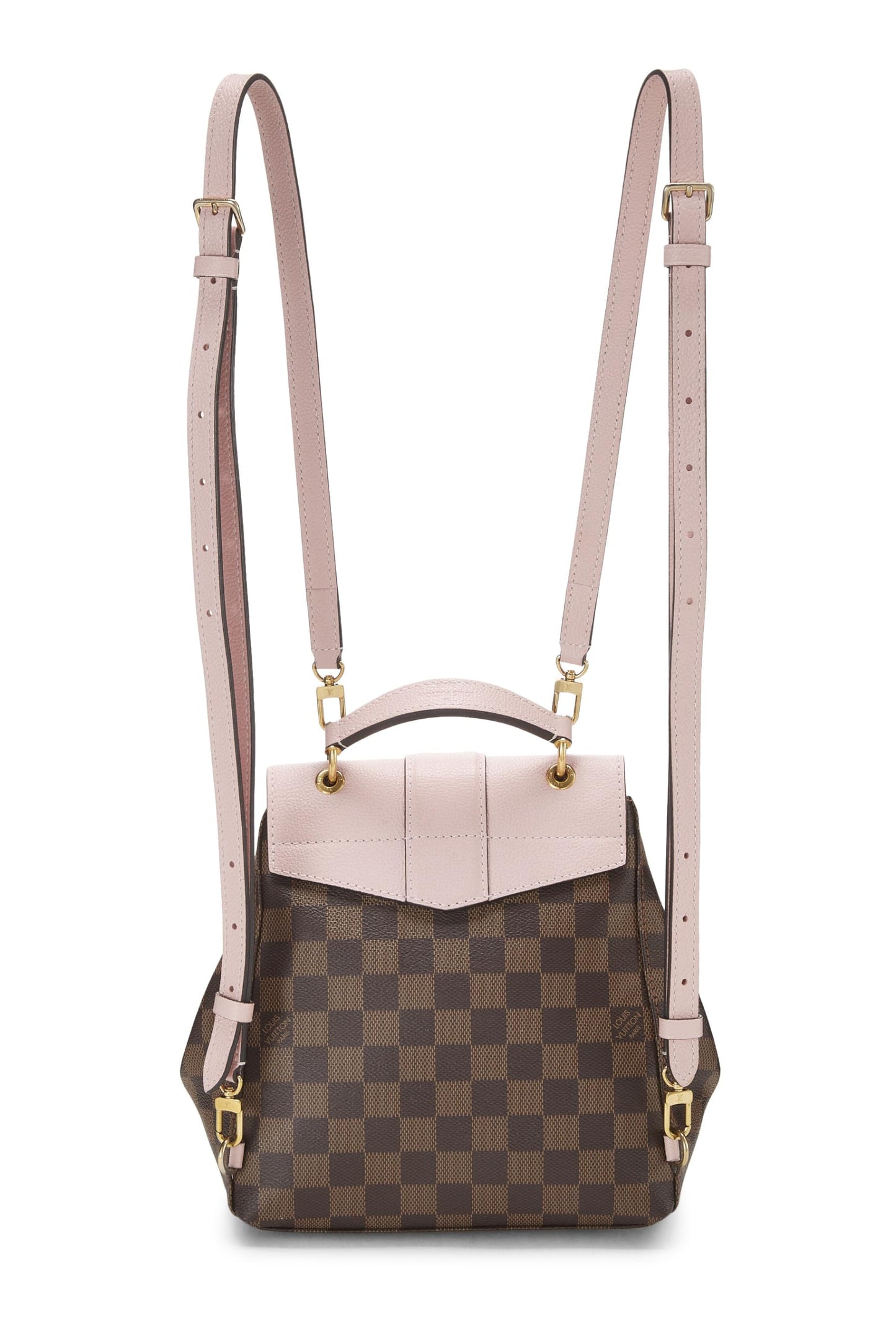 Louis Vuitton,  Pink Damier Ebene Clapton Backpack, Pink