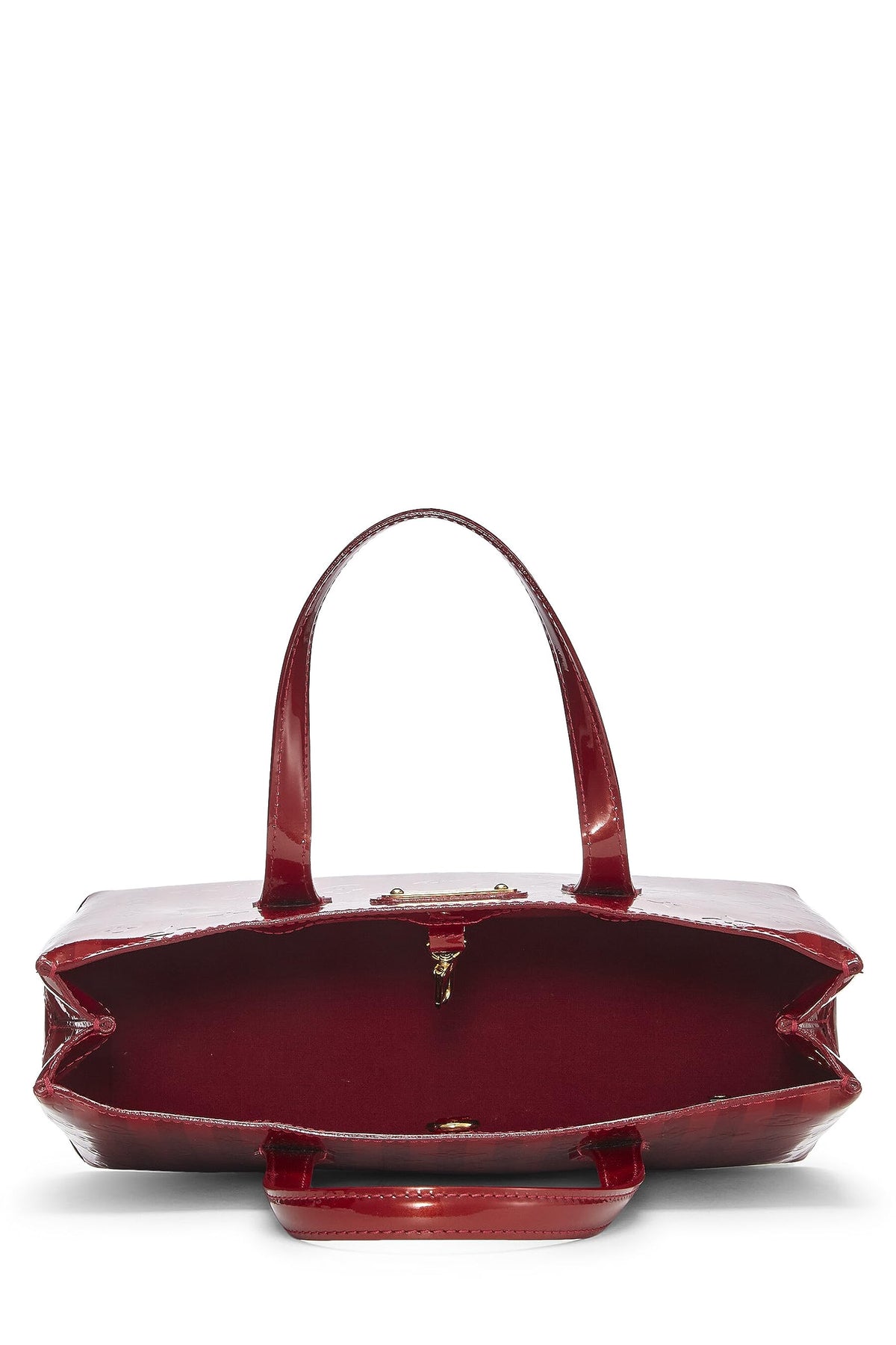 Louis Vuitton,  Red Monogram Vernis Rayures Wilshire PM, Red