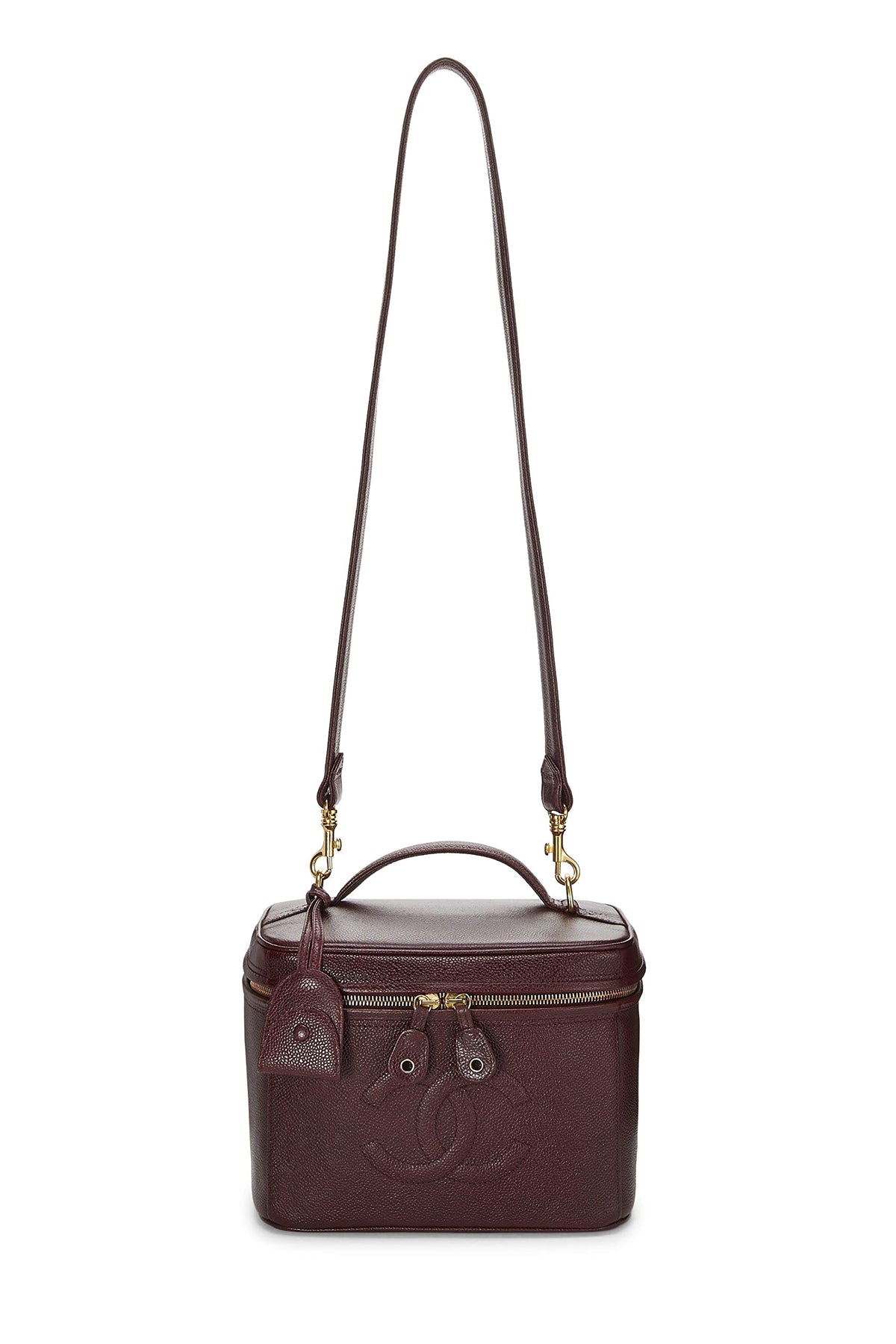 Chanel,  Burgundy Caviar Timeless Vanity Large, Burgundy