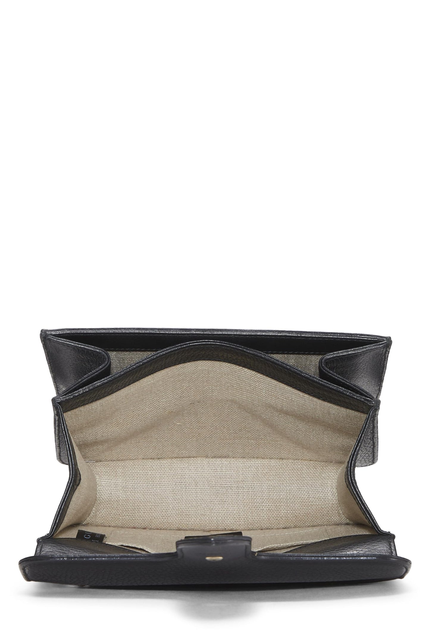 Gucci, Black Leather Interlocking Crossbody Small, Black
