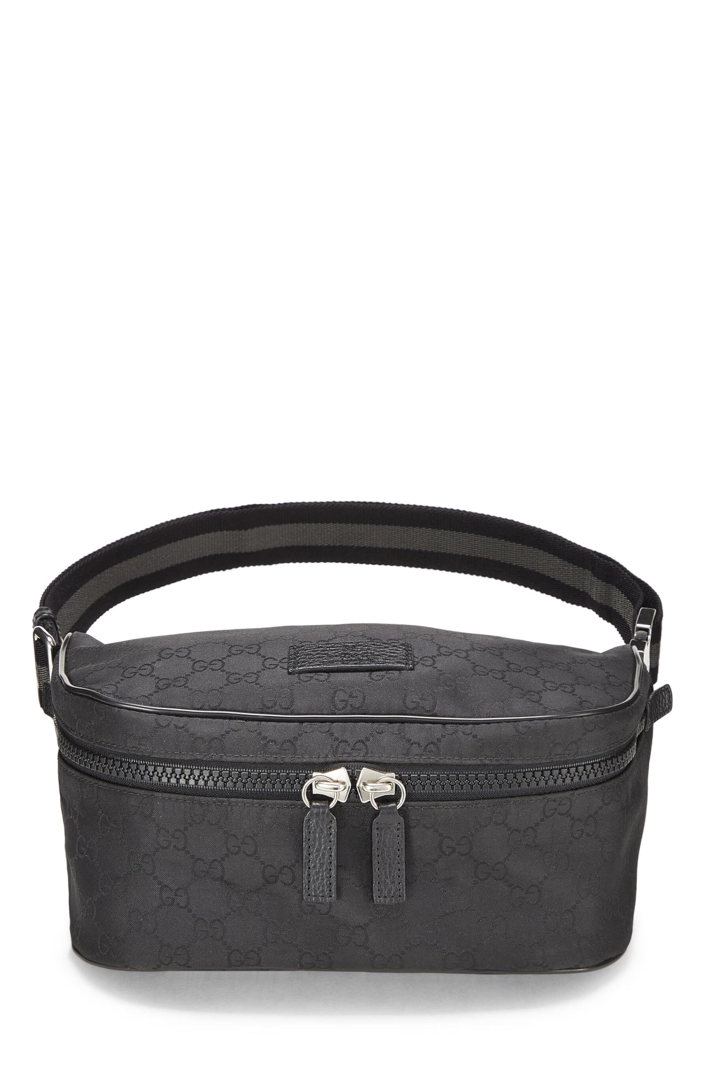 Gucci, Black Original GG Nylon Zip Waist Pouch, Black